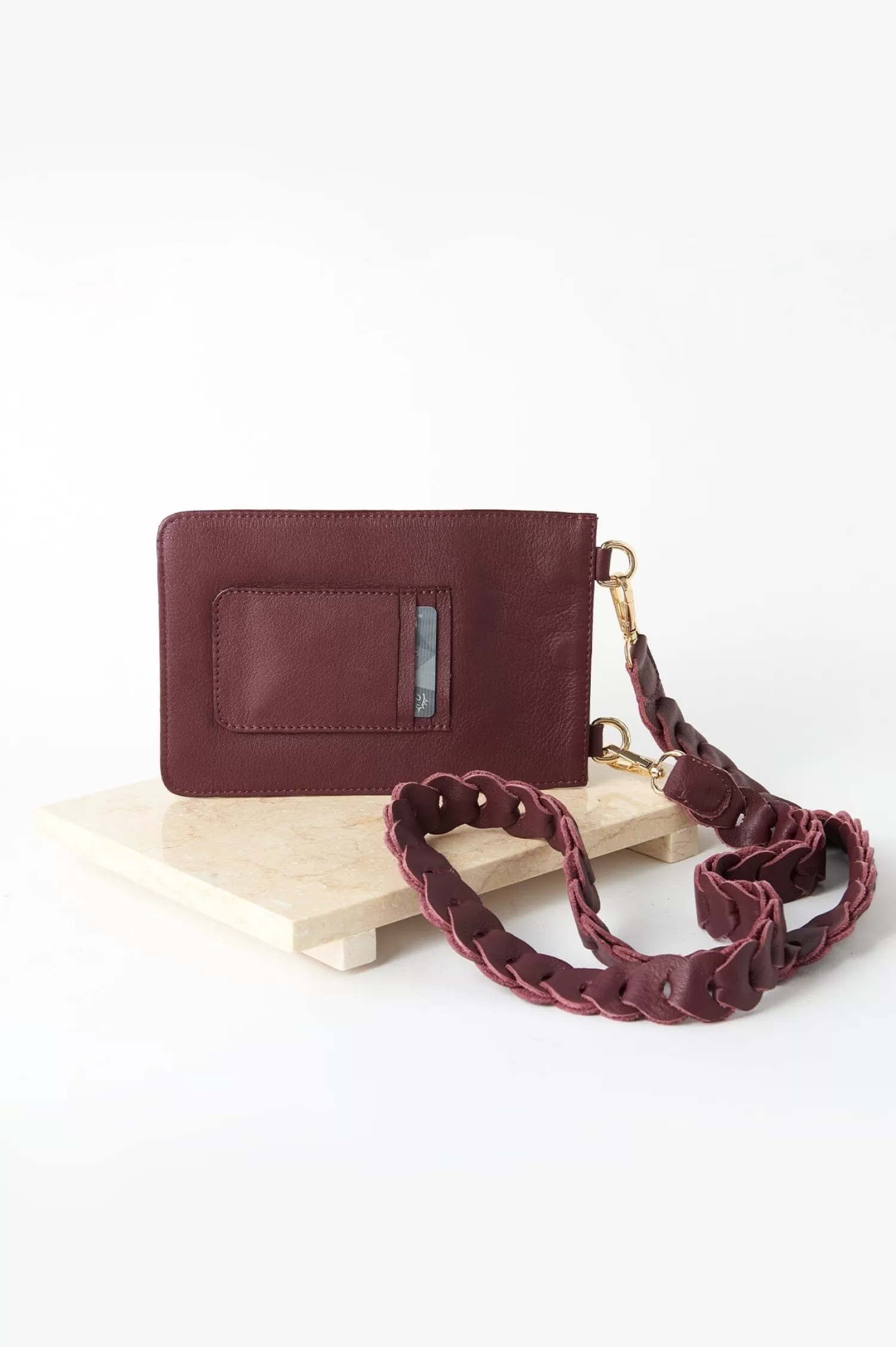 New Adelina Mobile Phone Holder Burgundy Soft Leather Mobile Phone Straps & Holders | Cross Body