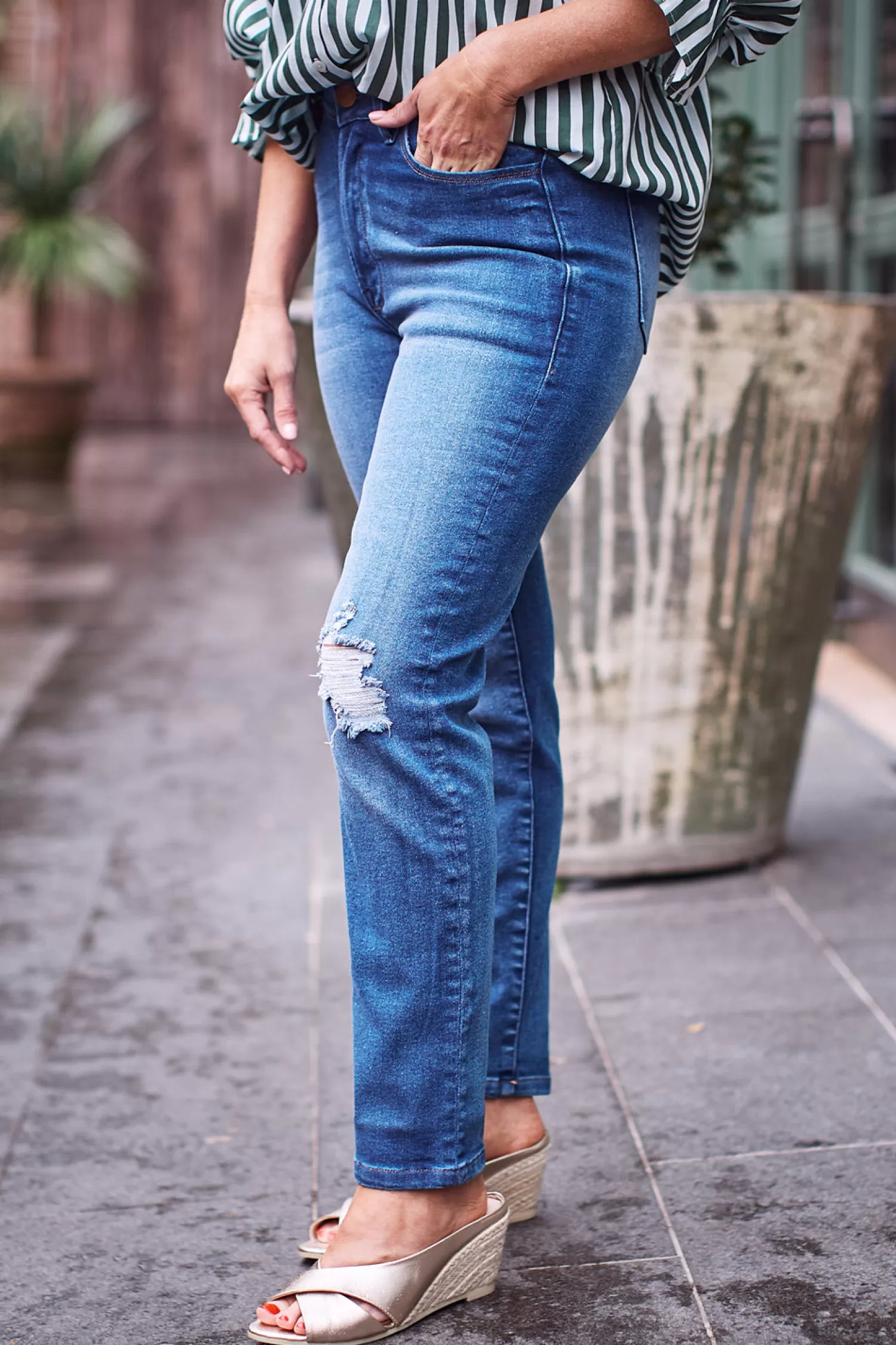 Cheap Alessia Straight Jeans Denim Blue Jeans