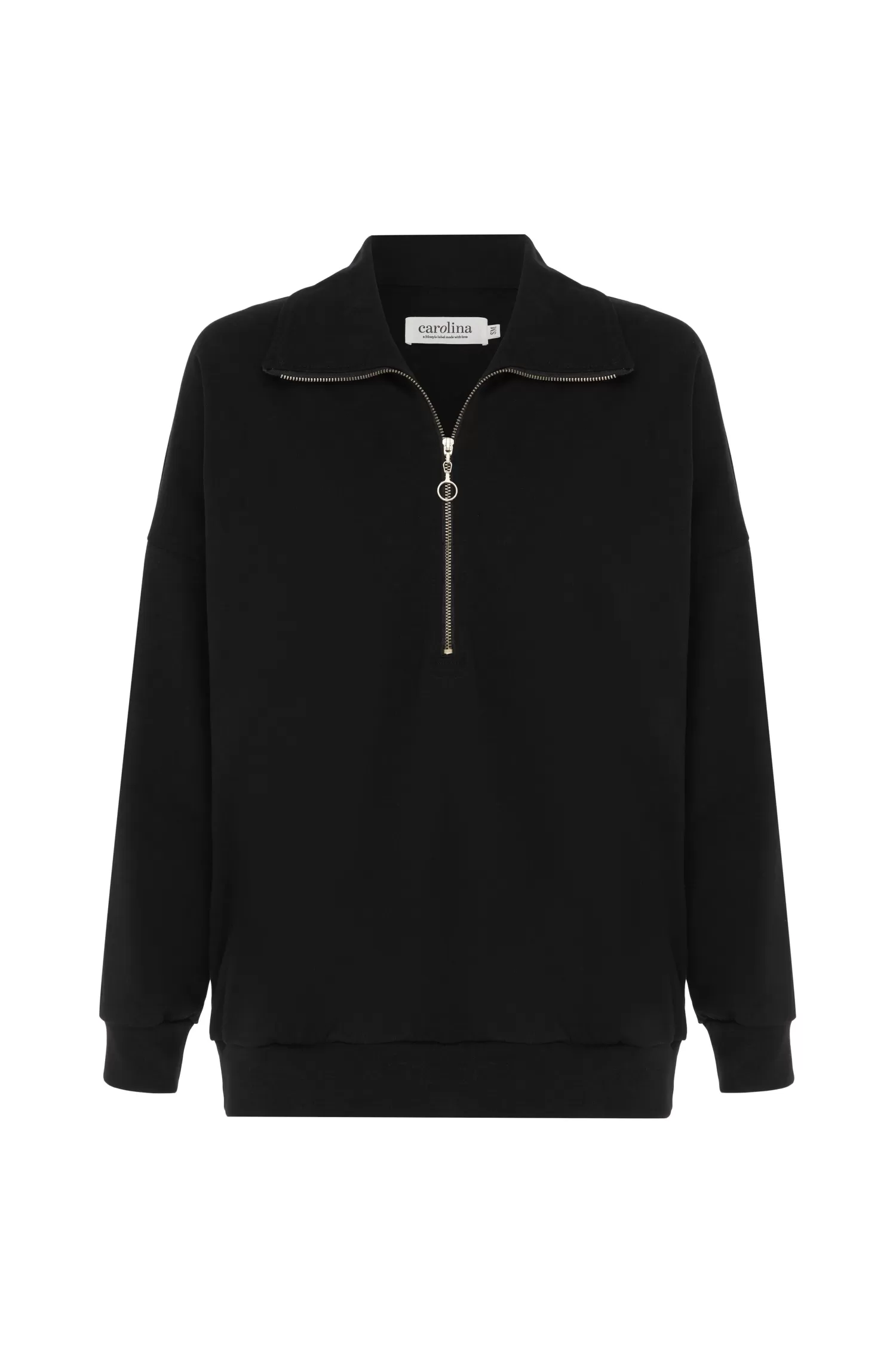 New Amara Half Zip Jumper Black Knitwear