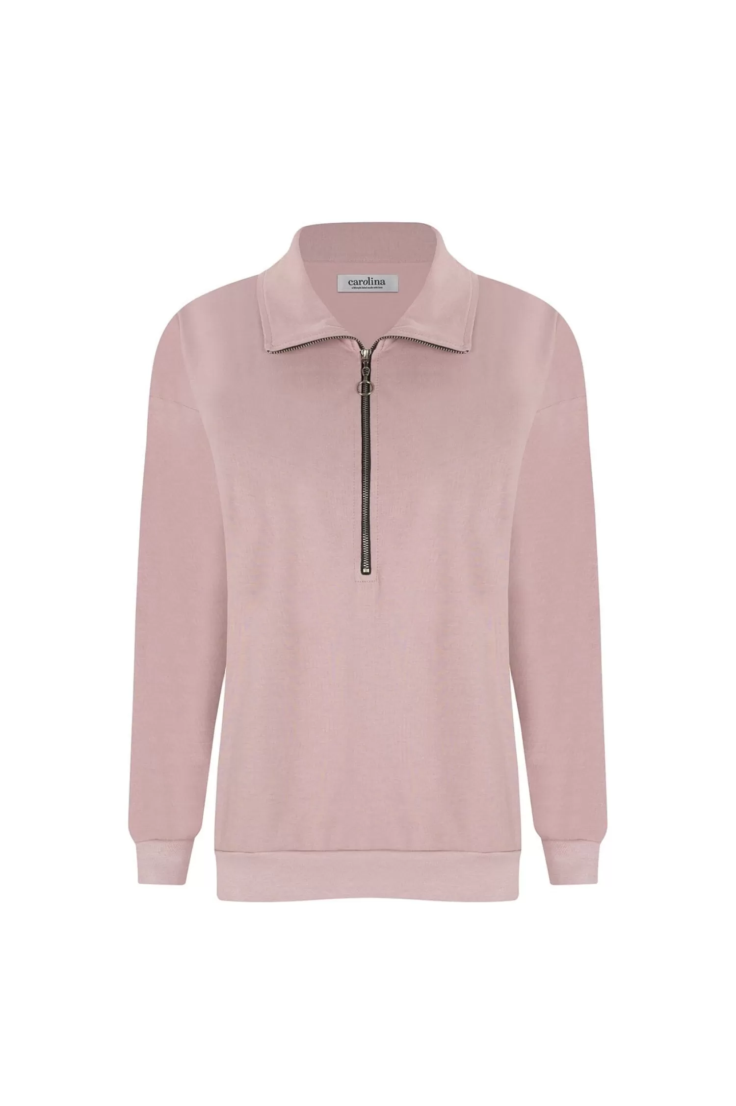 Cheap Amara Half Zip Jumper Blush Knitwear