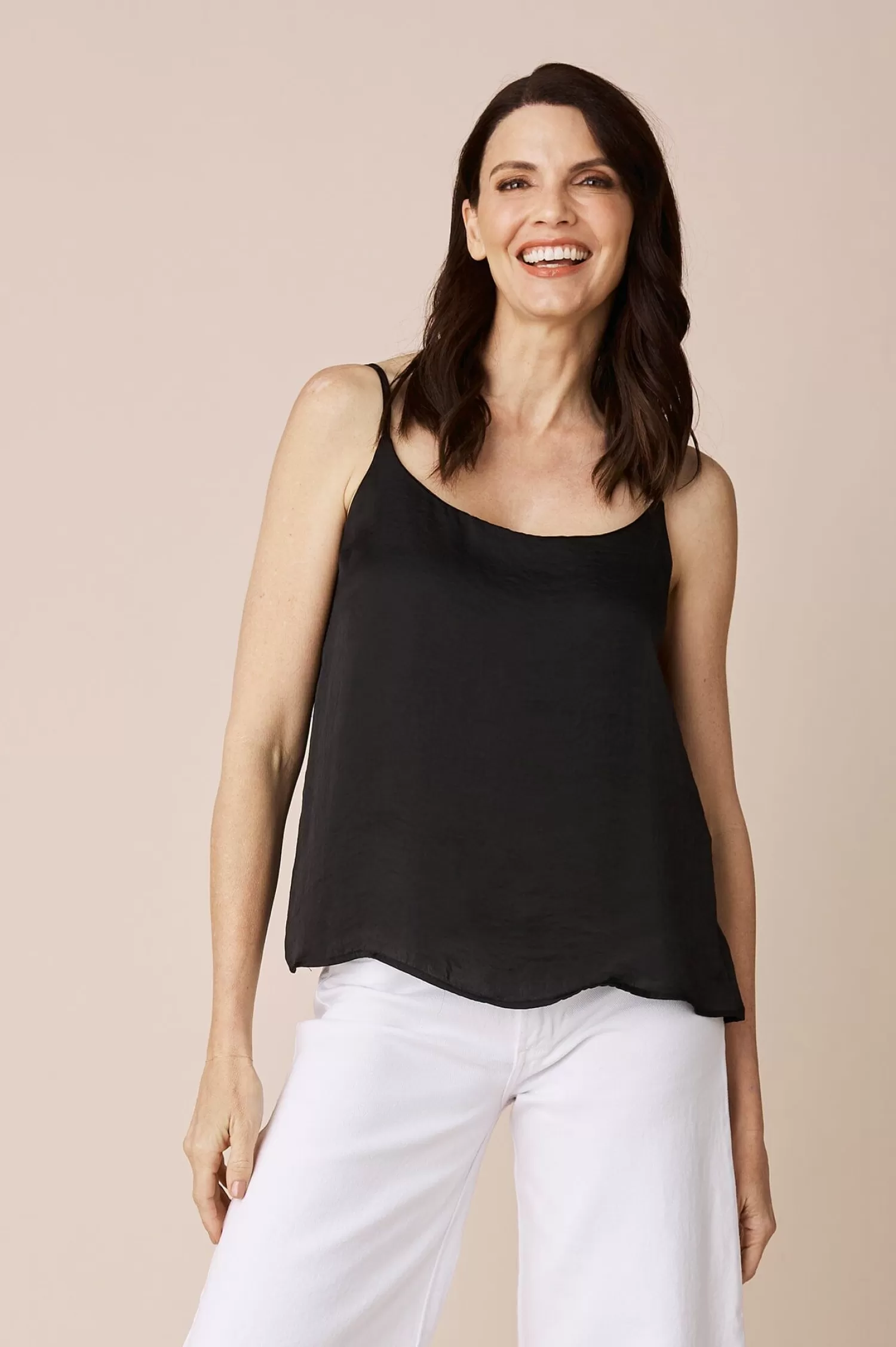 Sale Ana Camisole Top Black Ana Camisole Tops | Short Sleeve