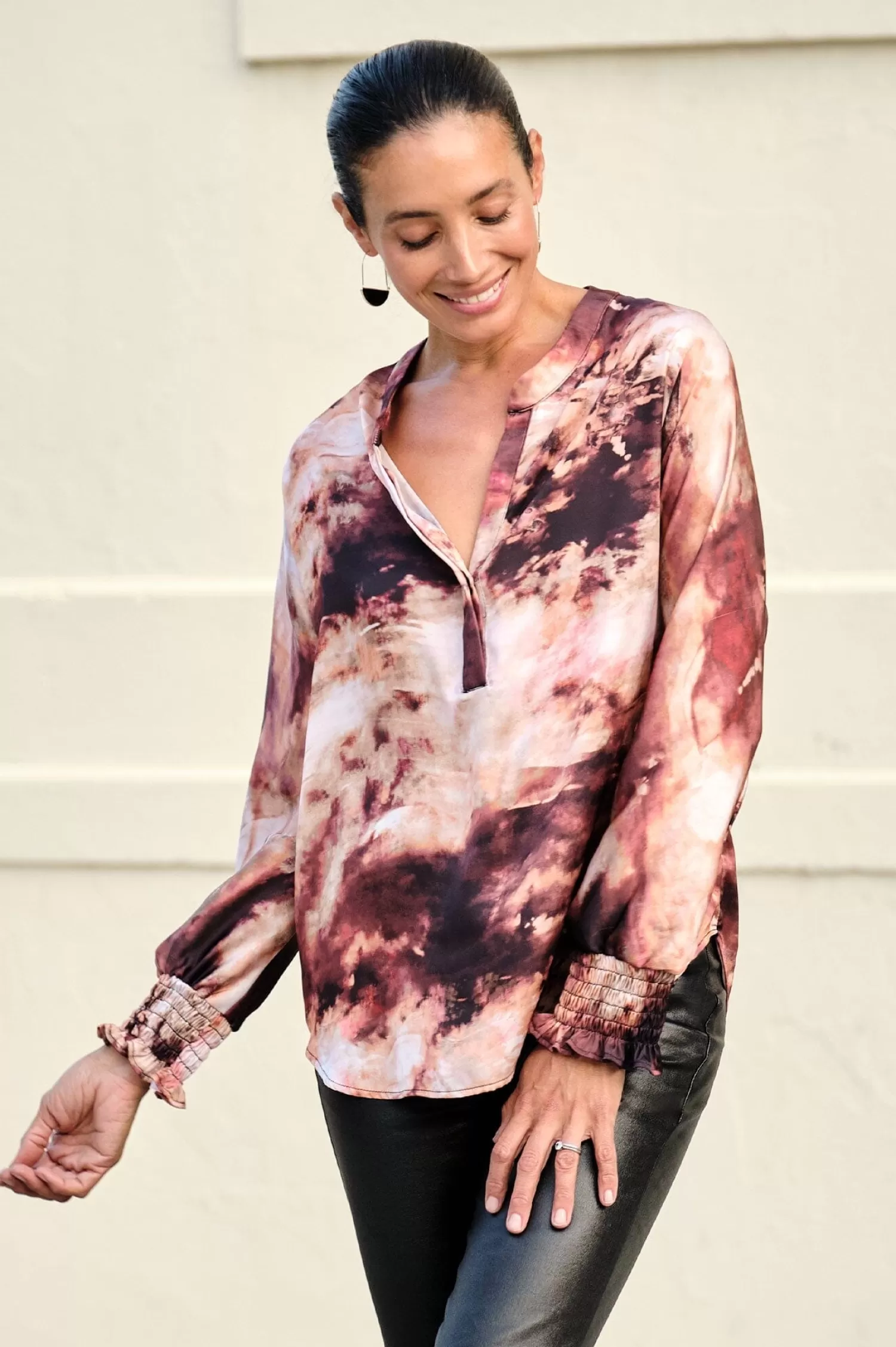 Flash Sale Angelina Long Sleeve Top Stacey Print Long Sleeve