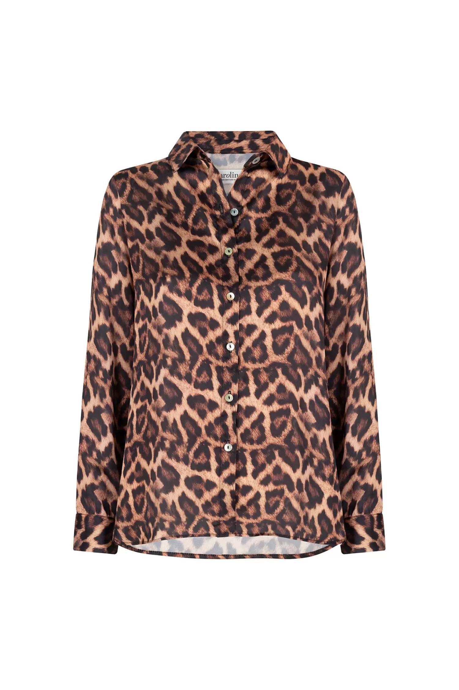 New Anika Animal Print Long Sleeve Collared Shirt Long Sleeve