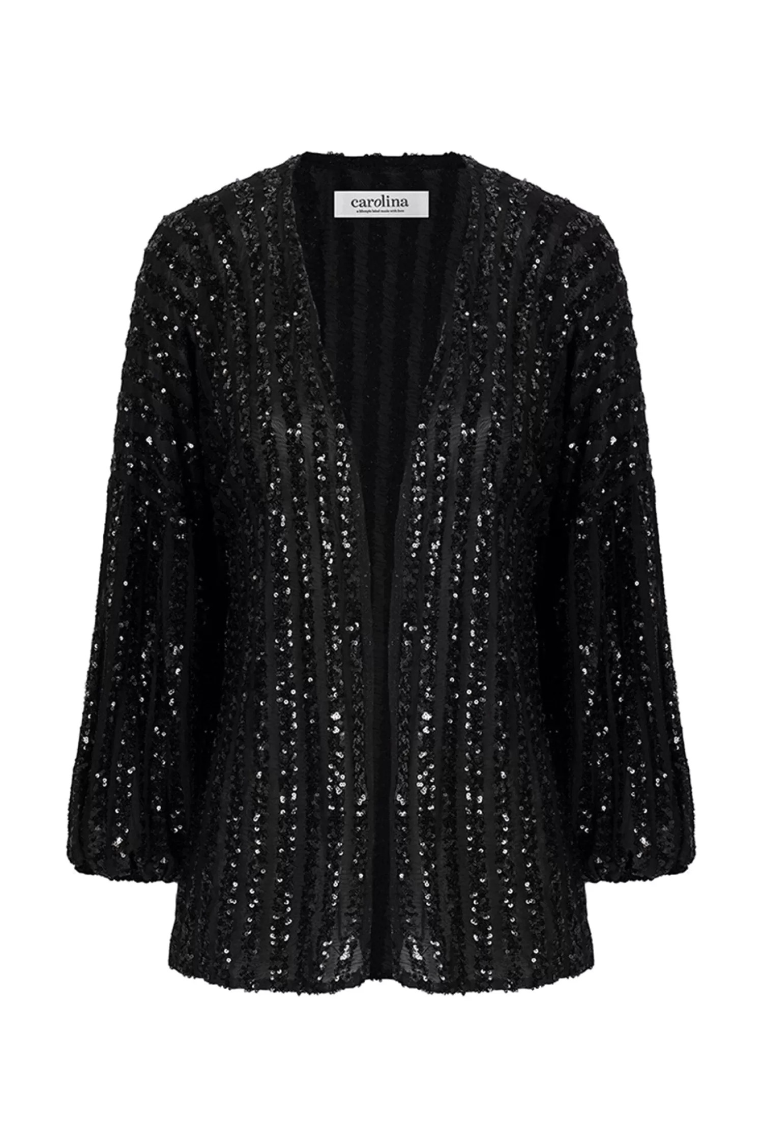 Discount Aria Cape Black with Sequins Capes & Kaftans