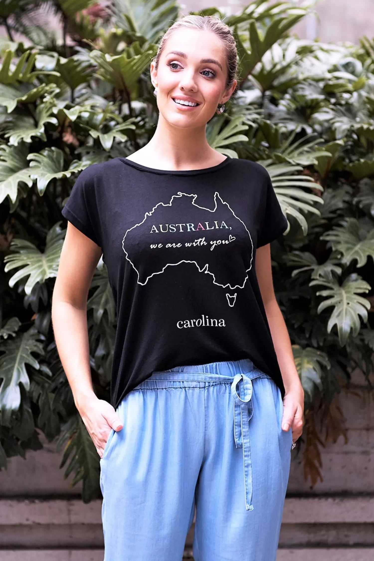 Cheap Australia, We Are With You T-Shirt Black Loungewear