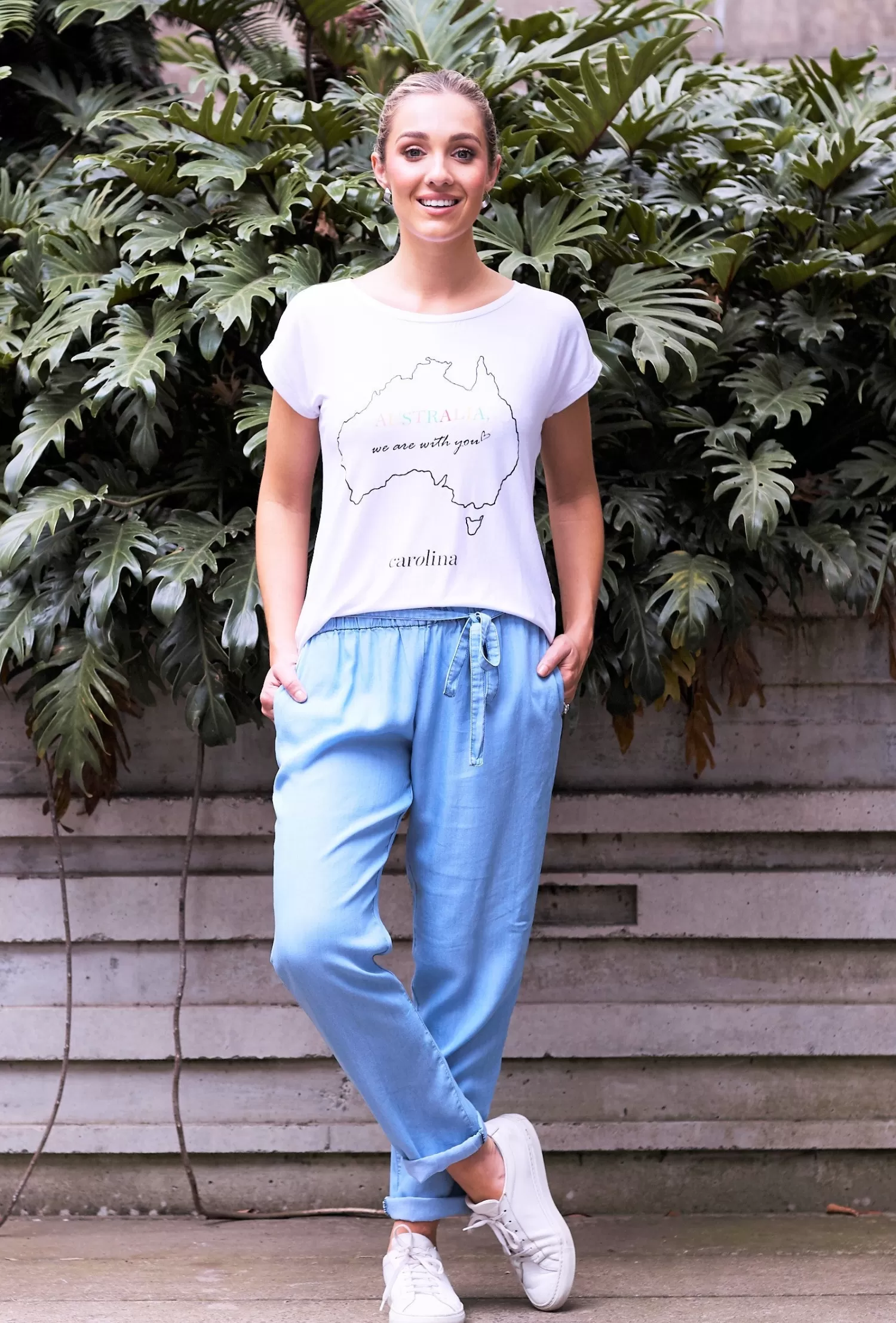 Clearance Australia, We Are With YouT-Shirt White Loungewear