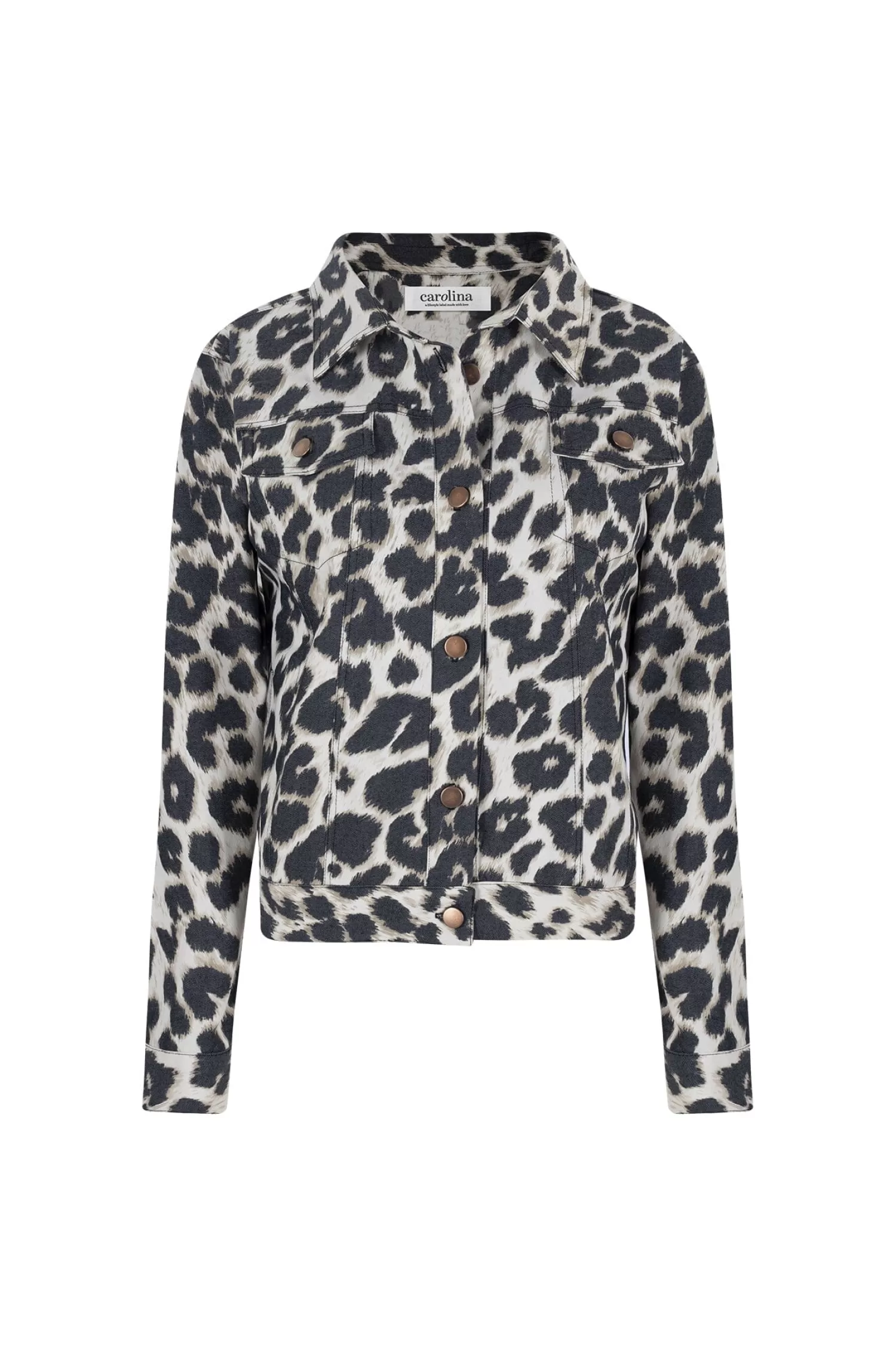 Discount Ava Animal Print Jacket Cream Jackets