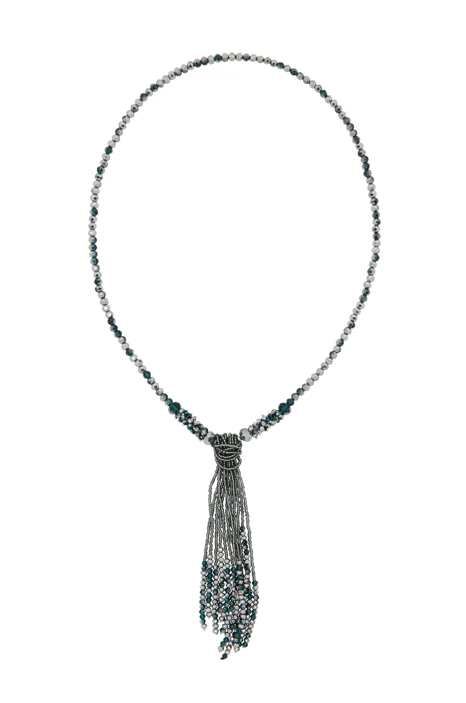 Shop Avani Necklace Grey and Teal Necklaces