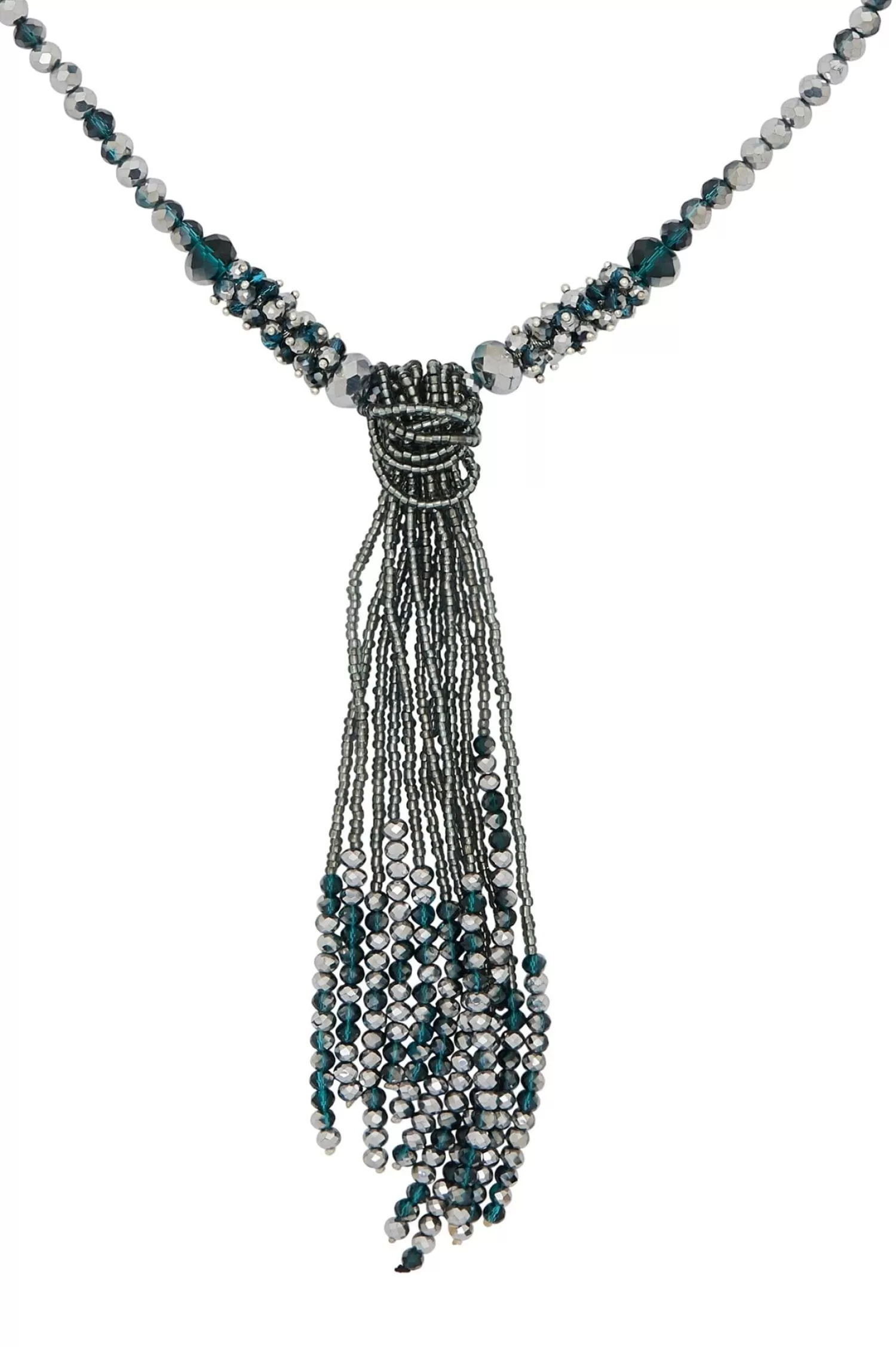 Shop Avani Necklace Grey and Teal Necklaces