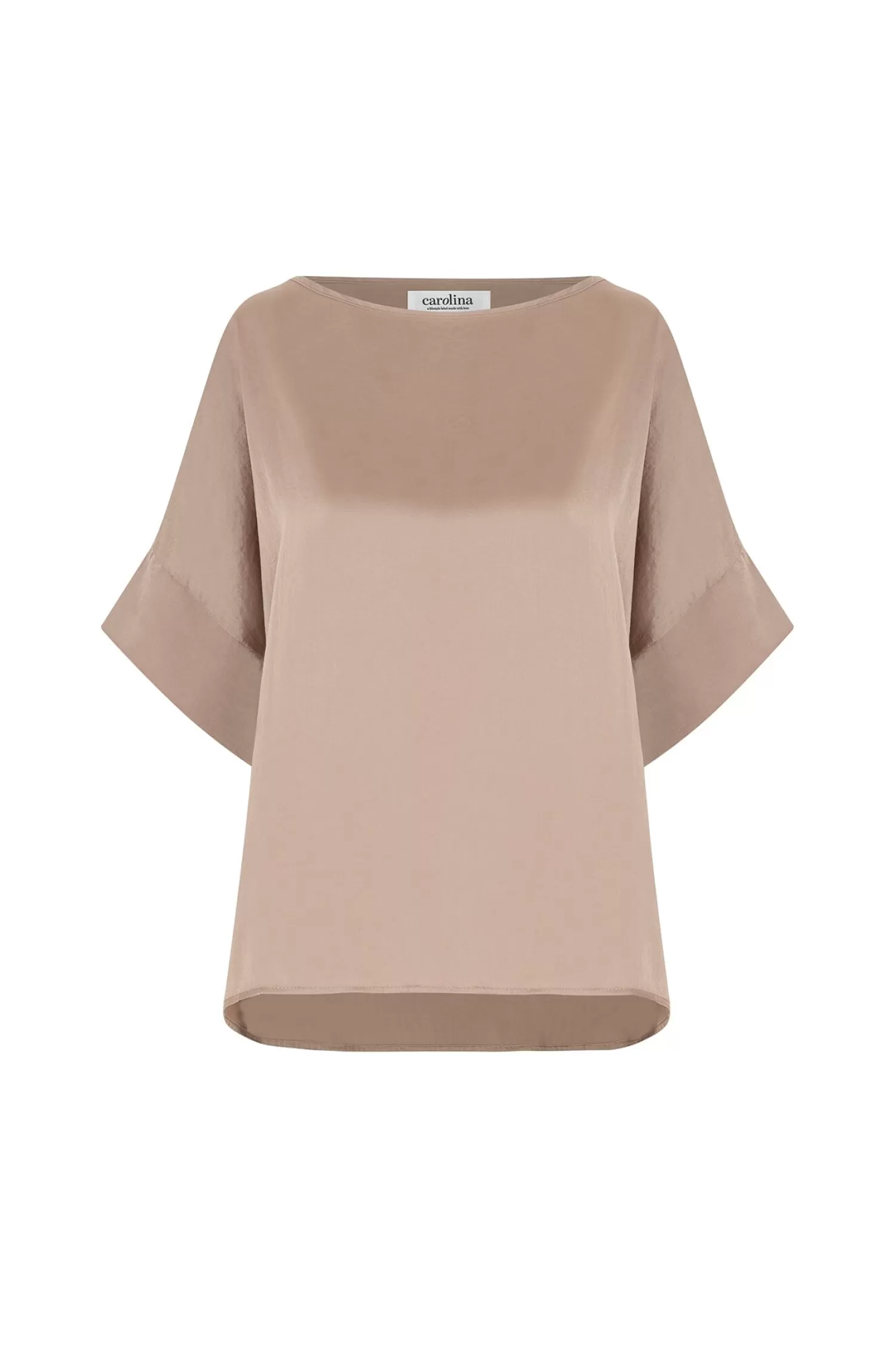 Fashion Bianca Short Sleeve Top Almond Bianca Tops | Short Sleeve