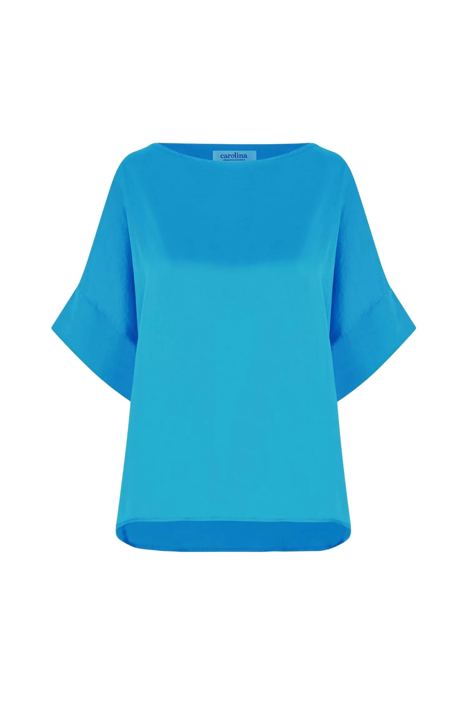 Outlet Bianca Short Sleeve Top Capri Blue Bianca Tops | Short Sleeve