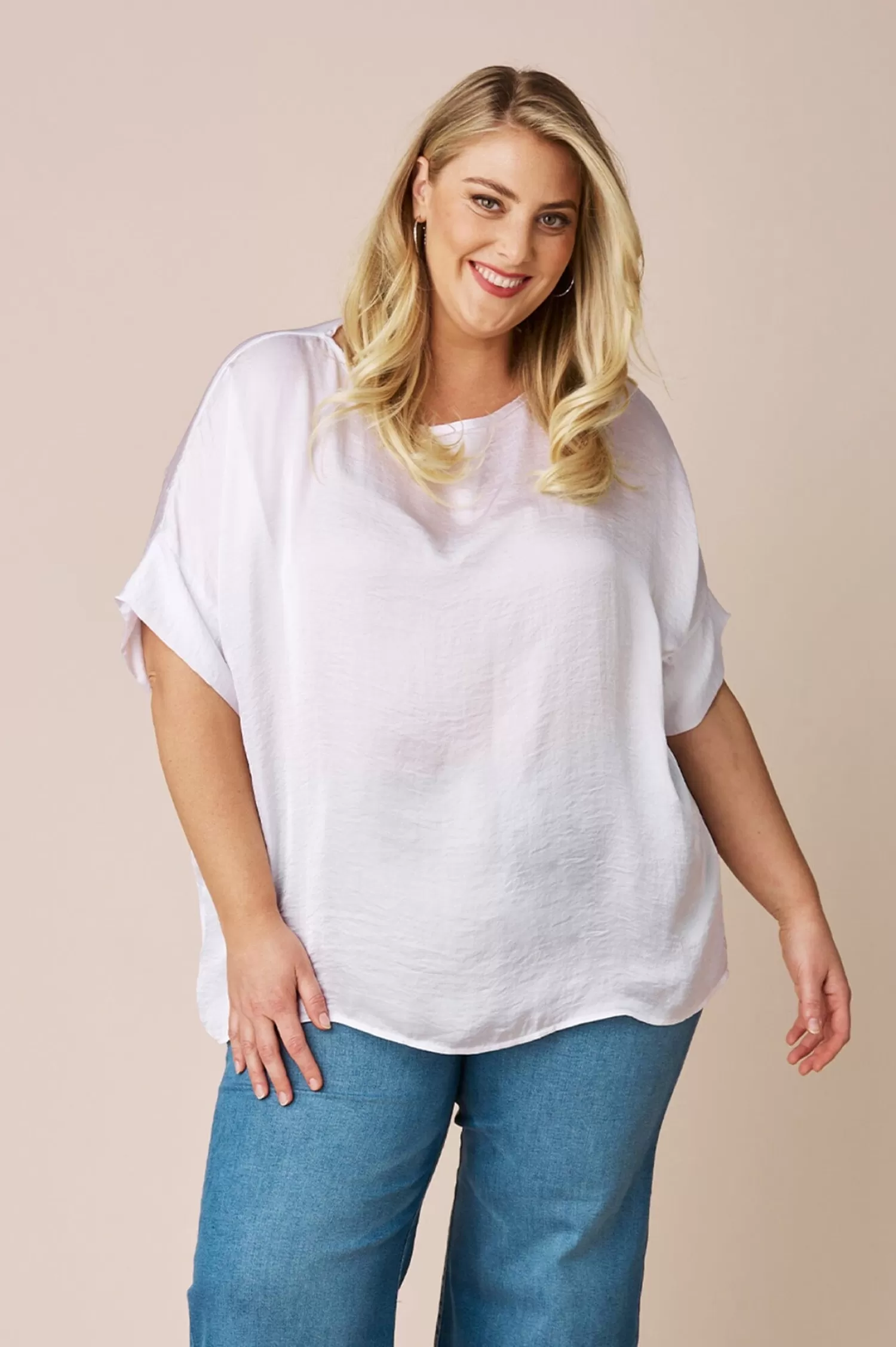 Best Bianca Short Sleeve Top White Bianca Tops | Short Sleeve