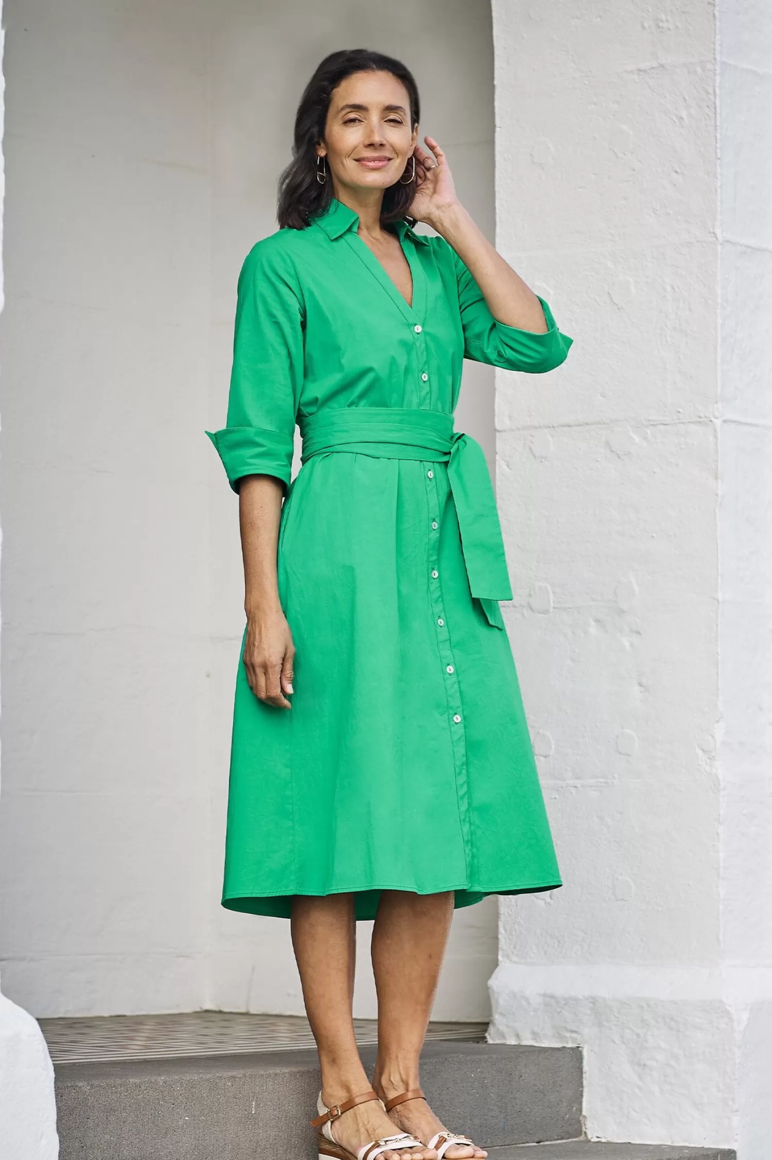 Hot Celia Dress Green Long Sleeve | Short Sleeve