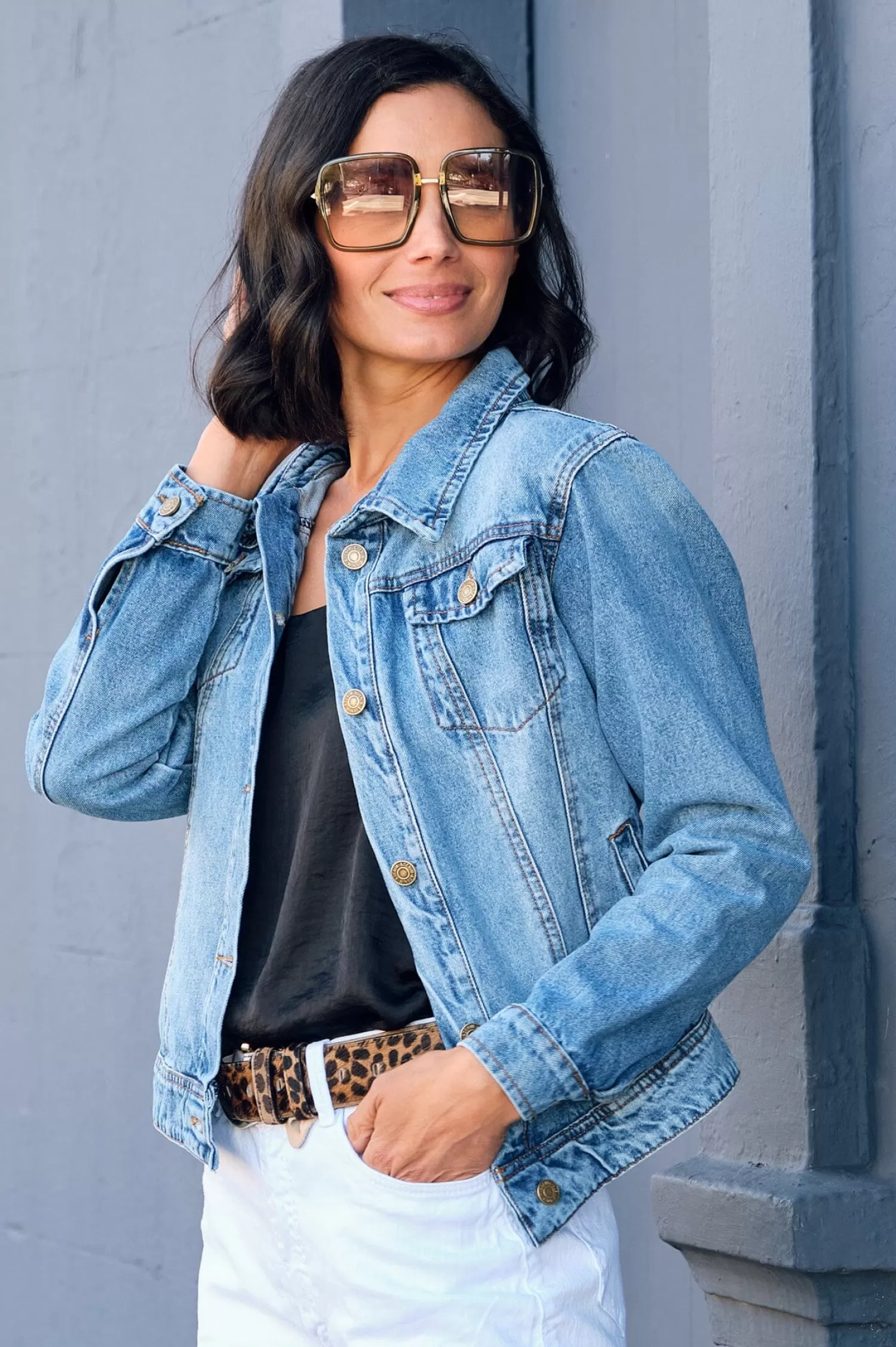 Cheap Chelsey Denim Jacket Blue Jackets