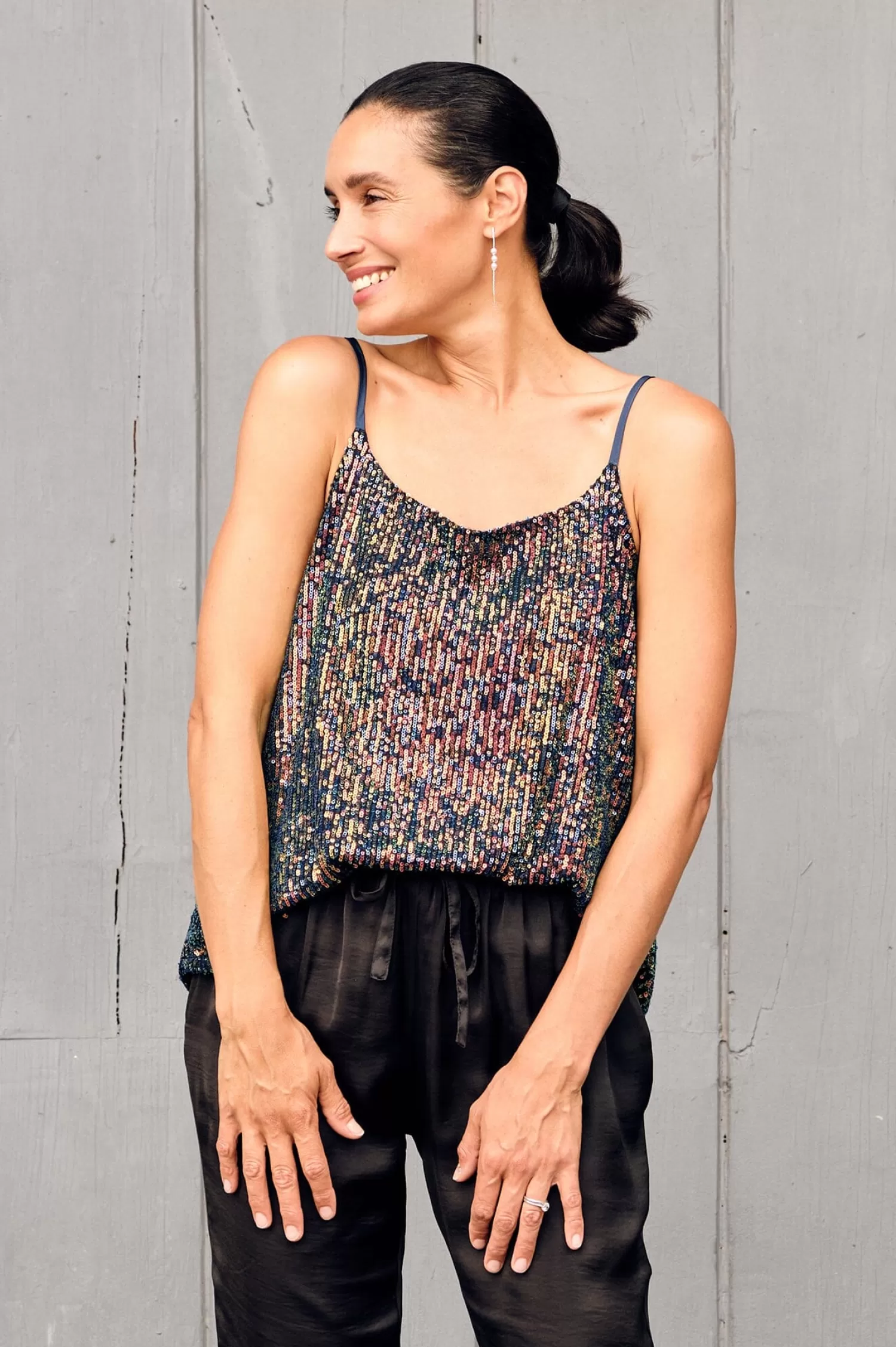 New Cynthia Ana Sleeveless Top Multi Ana Camisole Tops | Short Sleeve