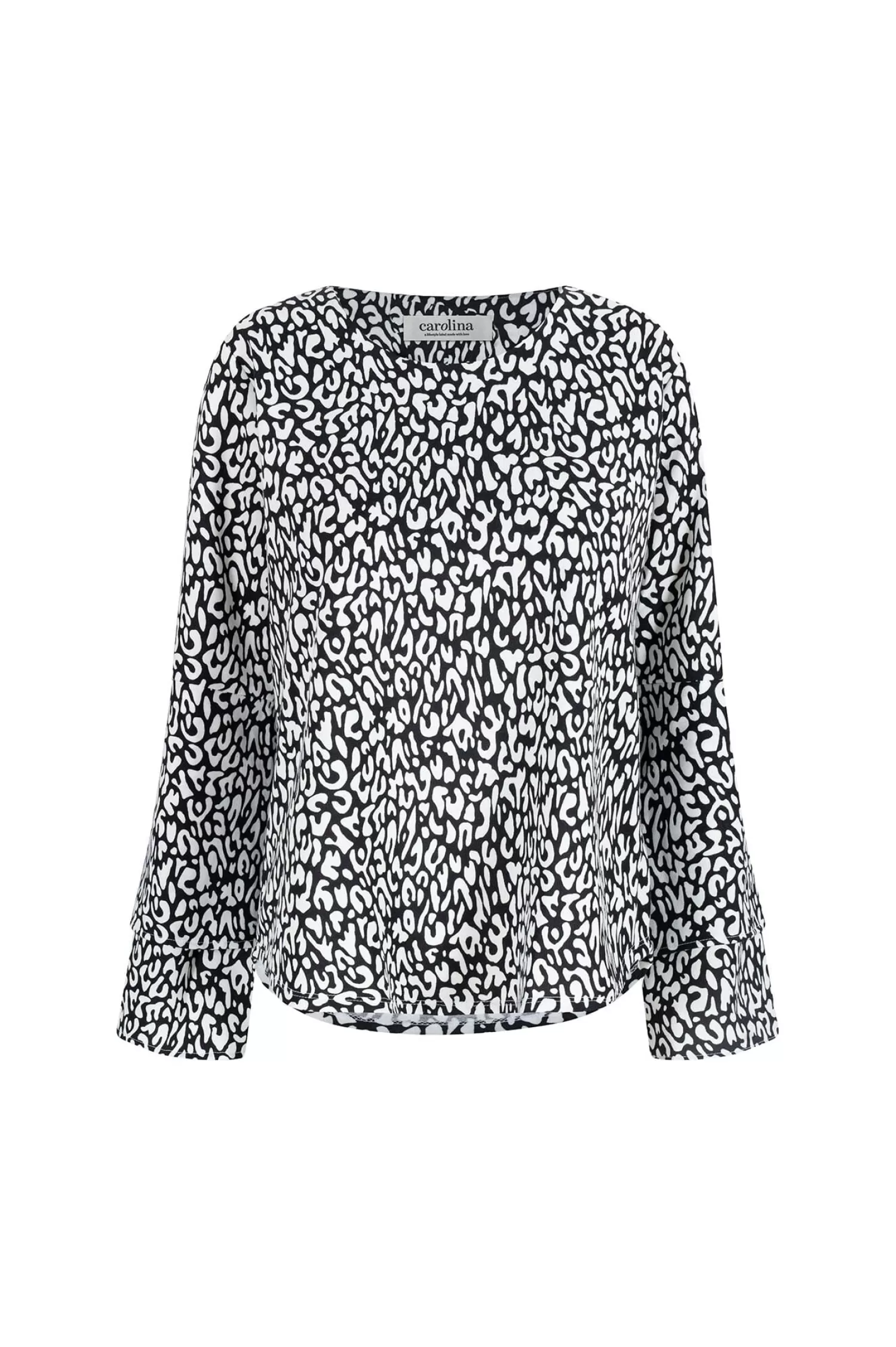 Cheap Diana Long Sleeve Top Black and White Long Sleeve