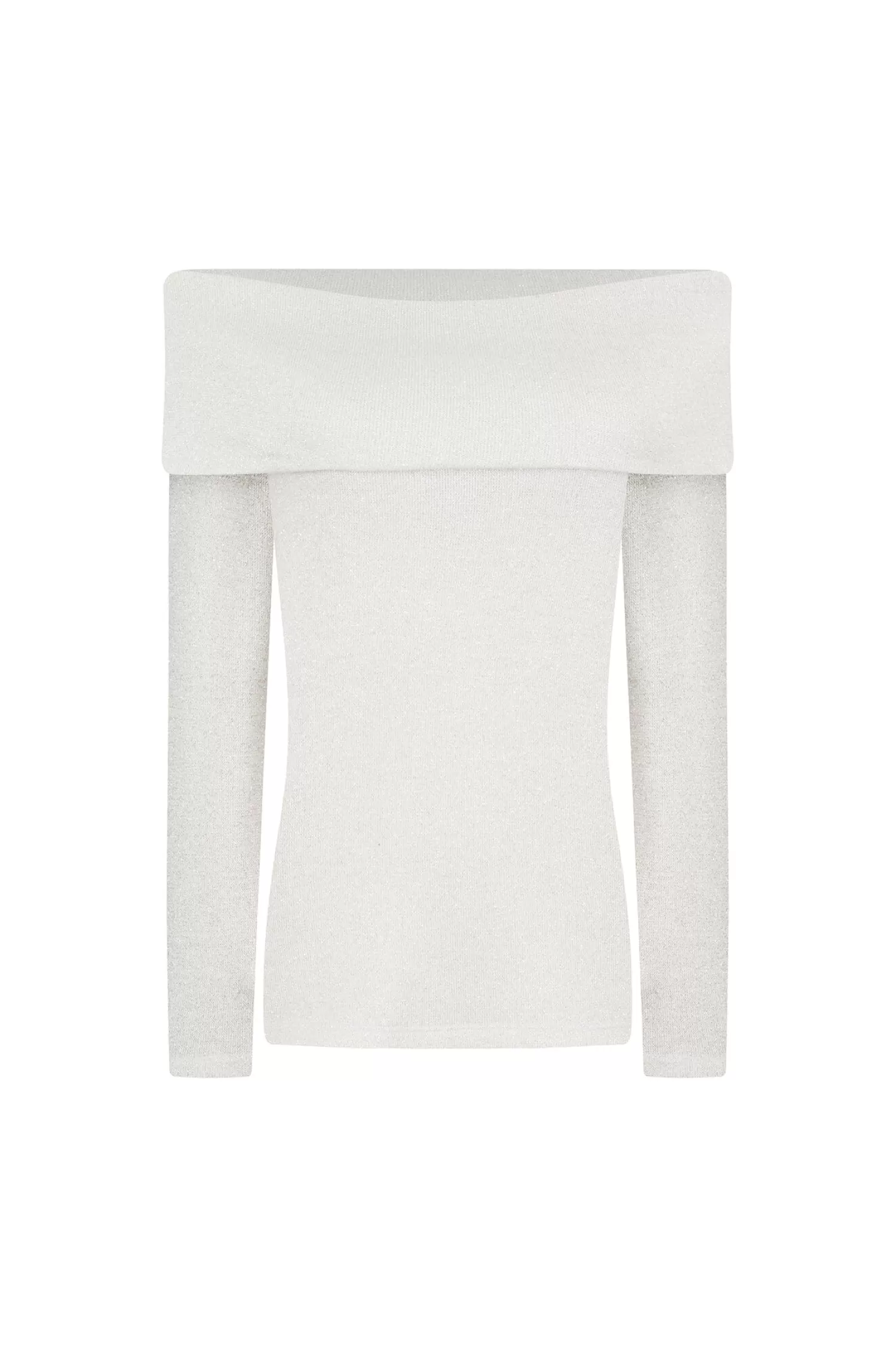 Store Emilia Off Shoulder Knit Ivory Knitwear