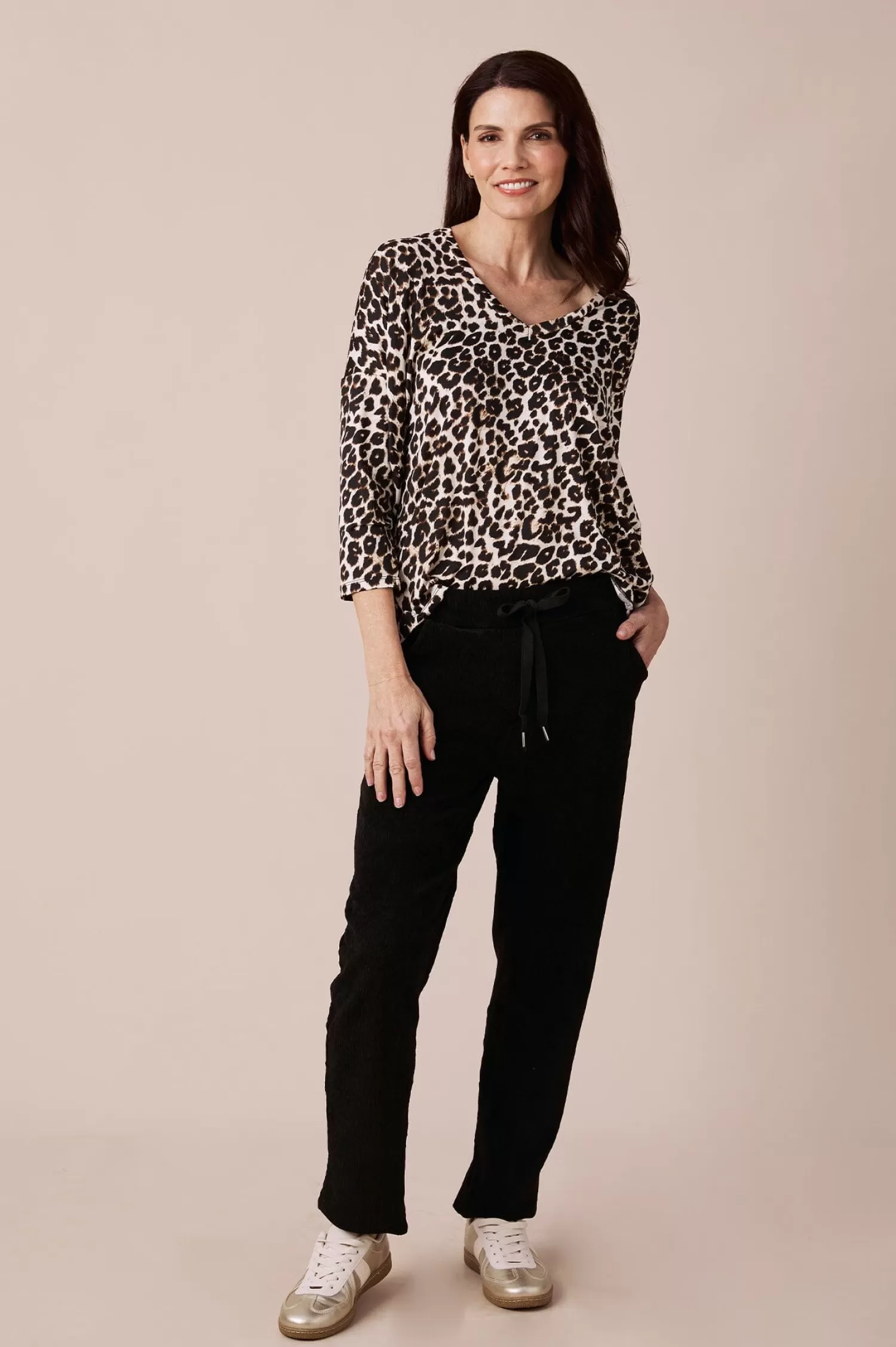 Outlet Erica Essential Long Sleeve Top Animal Print Long Sleeve