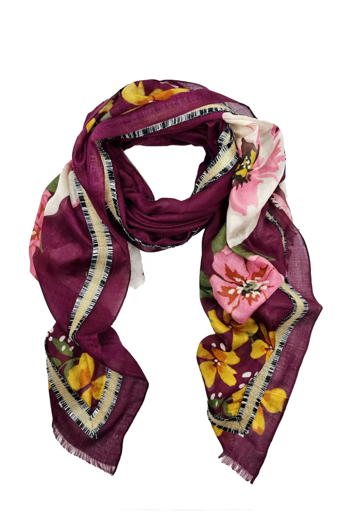 Fashion Giana Modal Scarf Burgundy Scarves