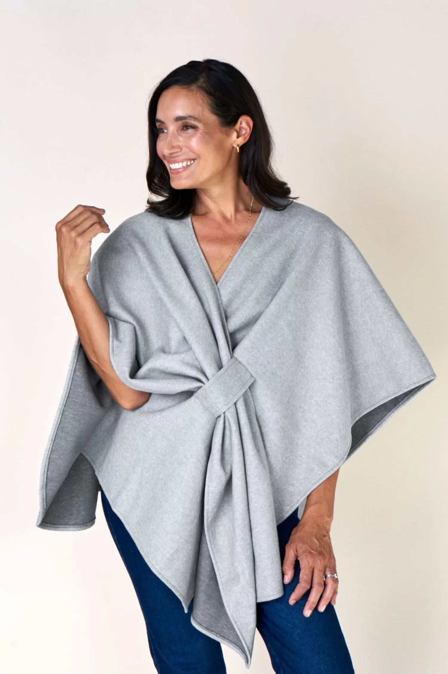 Store Grace Cape Light Grey Jackets | Capes & Kaftans