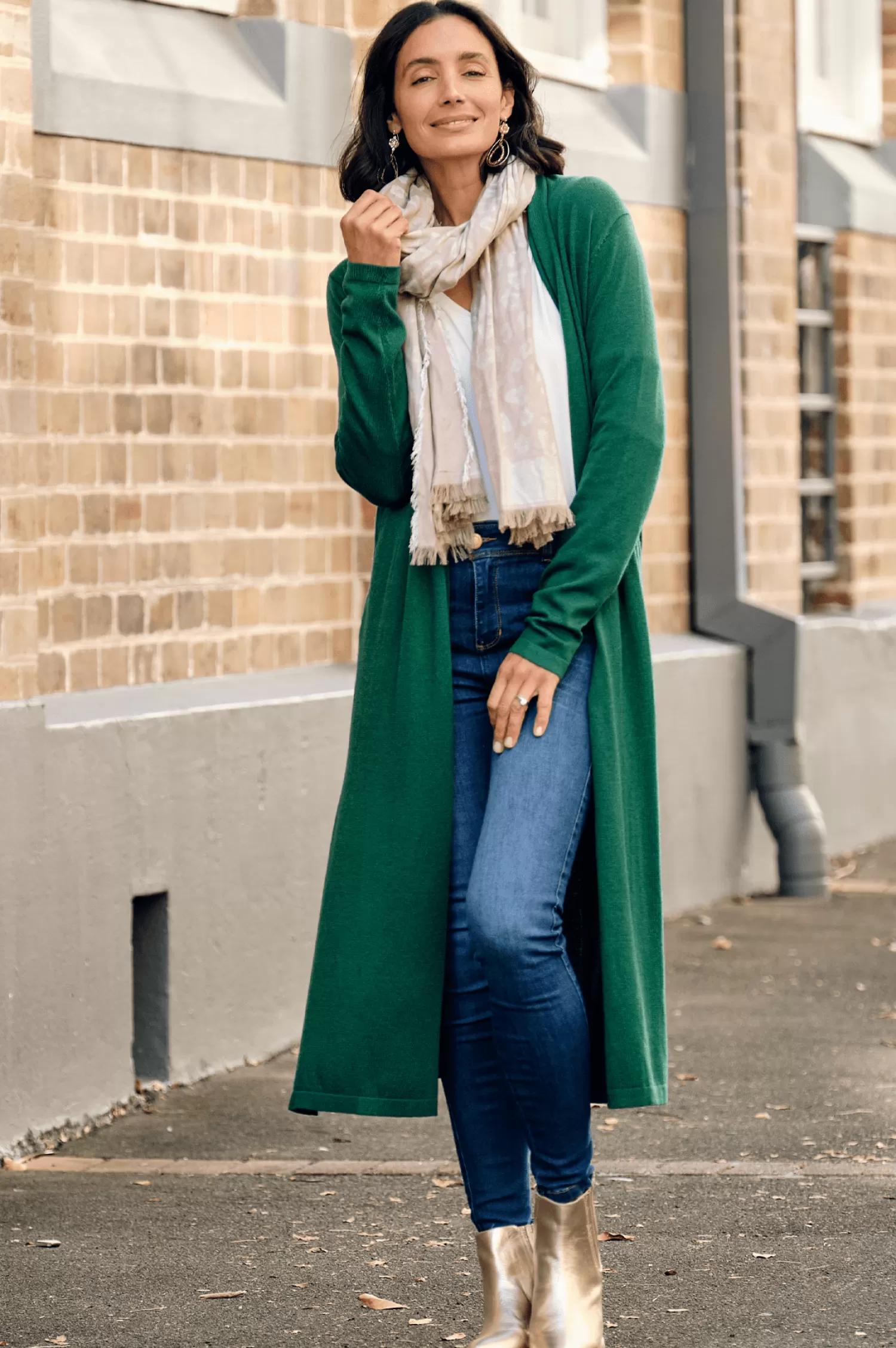 Outlet Gracelyn Cardigan Emerald Knitwear