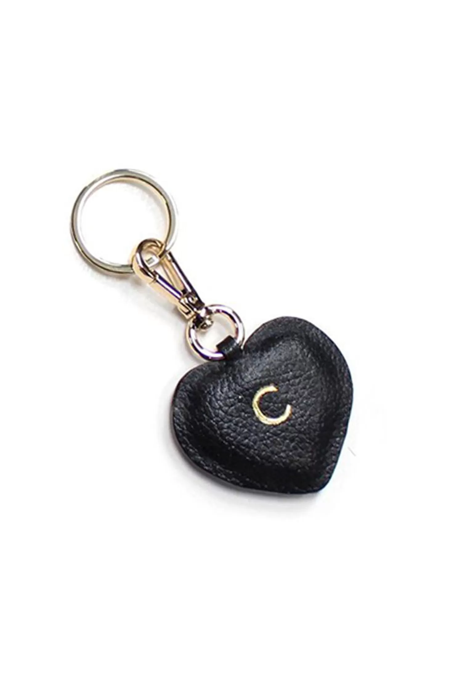 Best Sale Heart Leather Keyring Black Travel Accessories | Travel Accessories