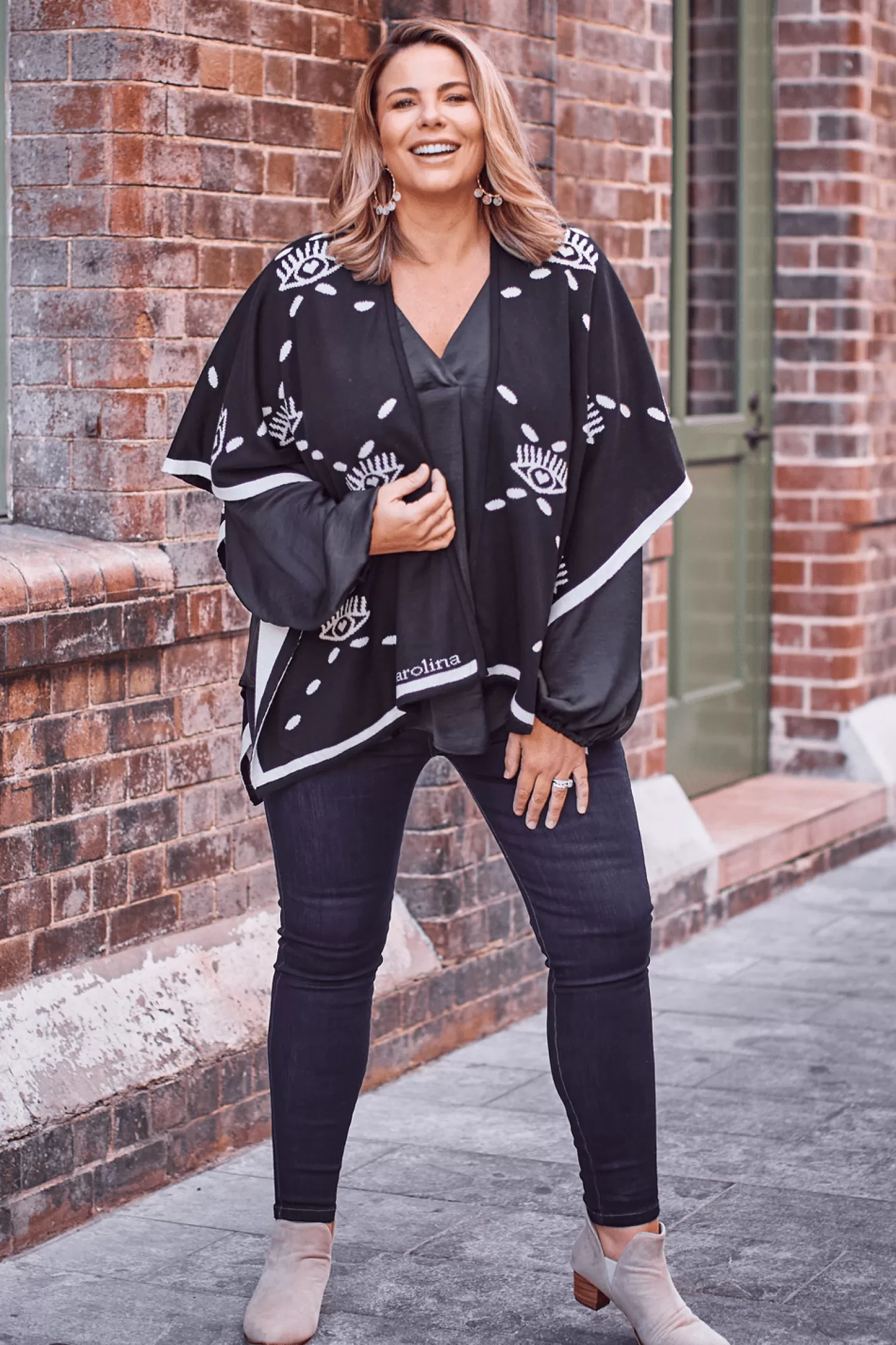 Shop Hollie Wrap See Raven Knitwear | Capes & Kaftans