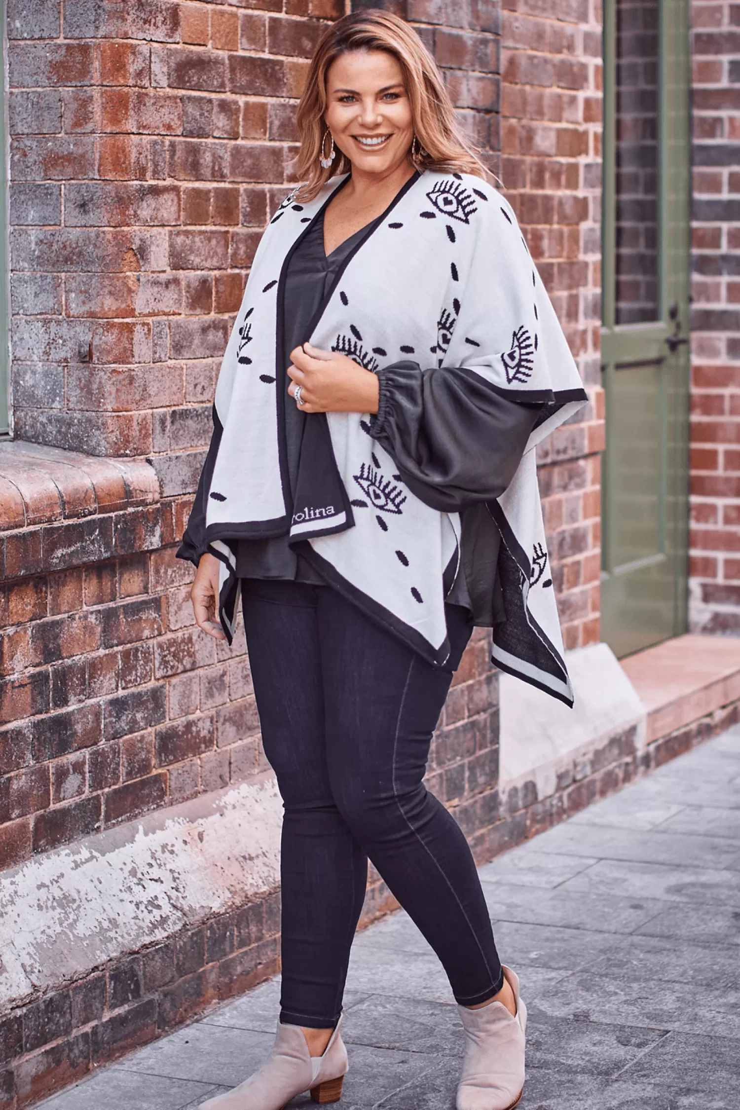 Shop Hollie Wrap See Raven Knitwear | Capes & Kaftans