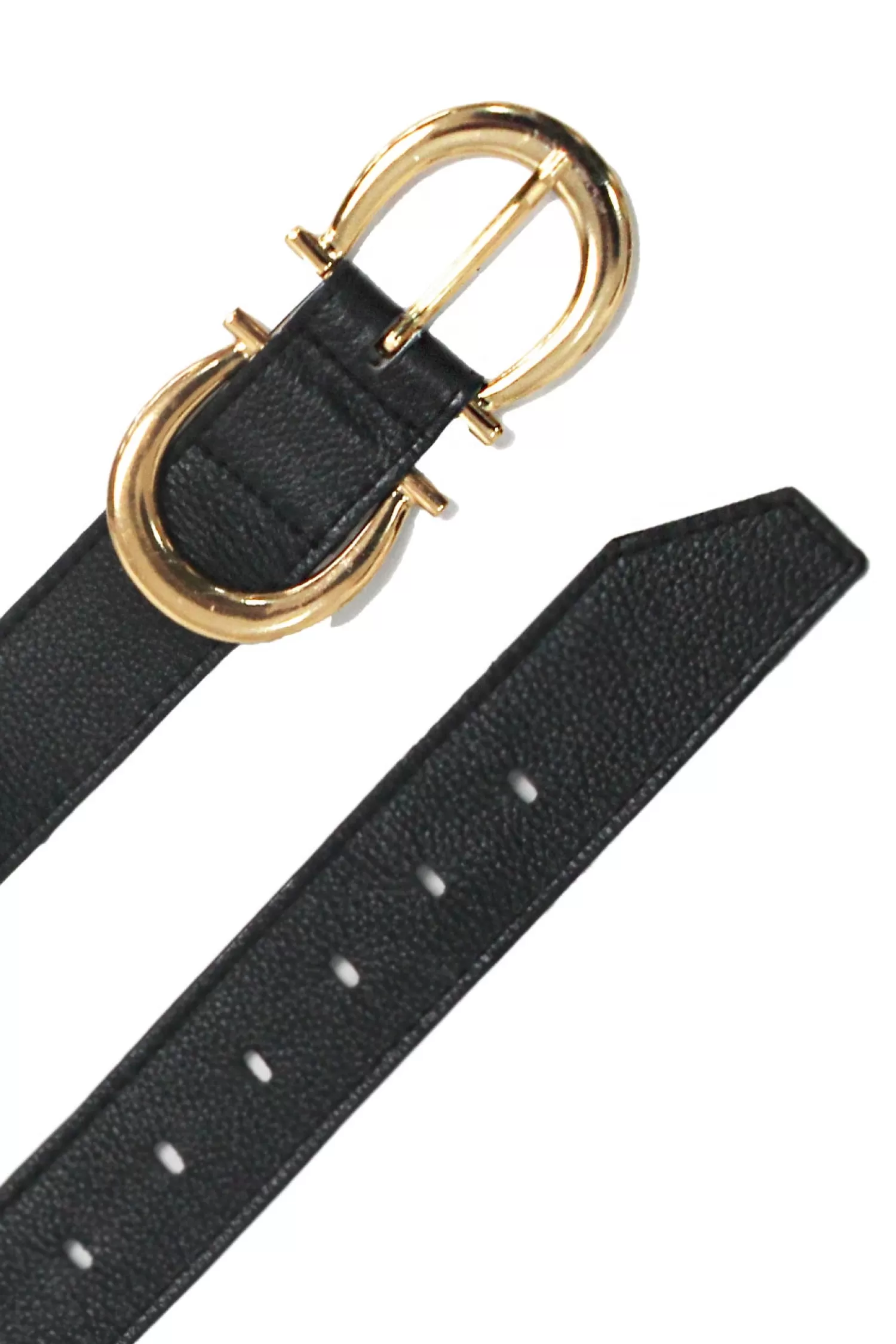 Online Ivy Double Buckle Belt Black Soft Leather Belts | Belts