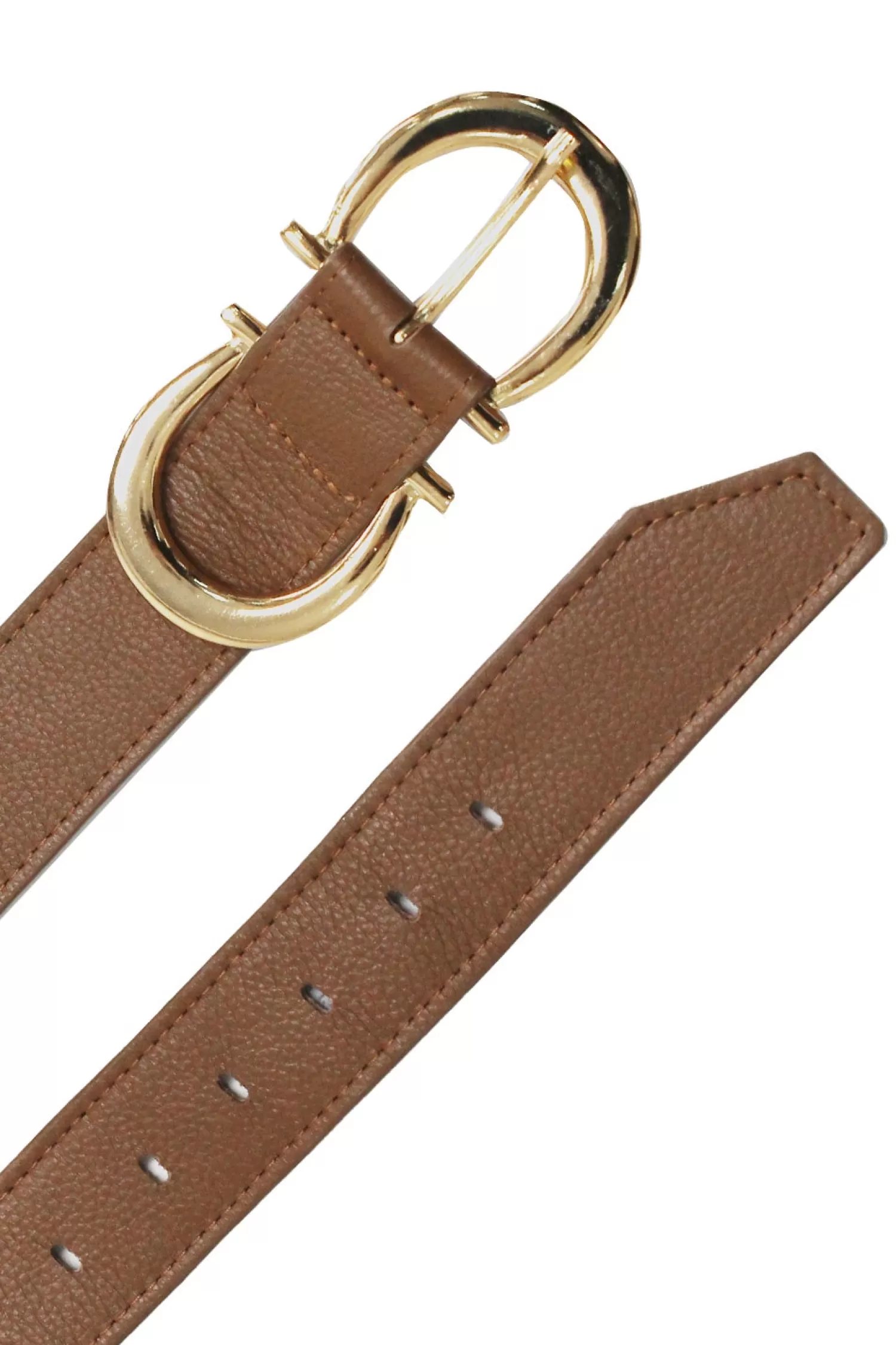 Outlet Ivy Double Buckle Belt Tan Soft Leather Belts | Belts