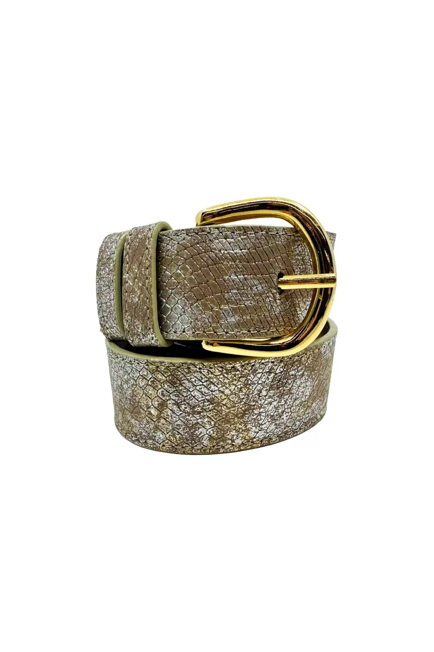 Fashion Jeans Belt Metallic Blush Snake Print Belts | Belts