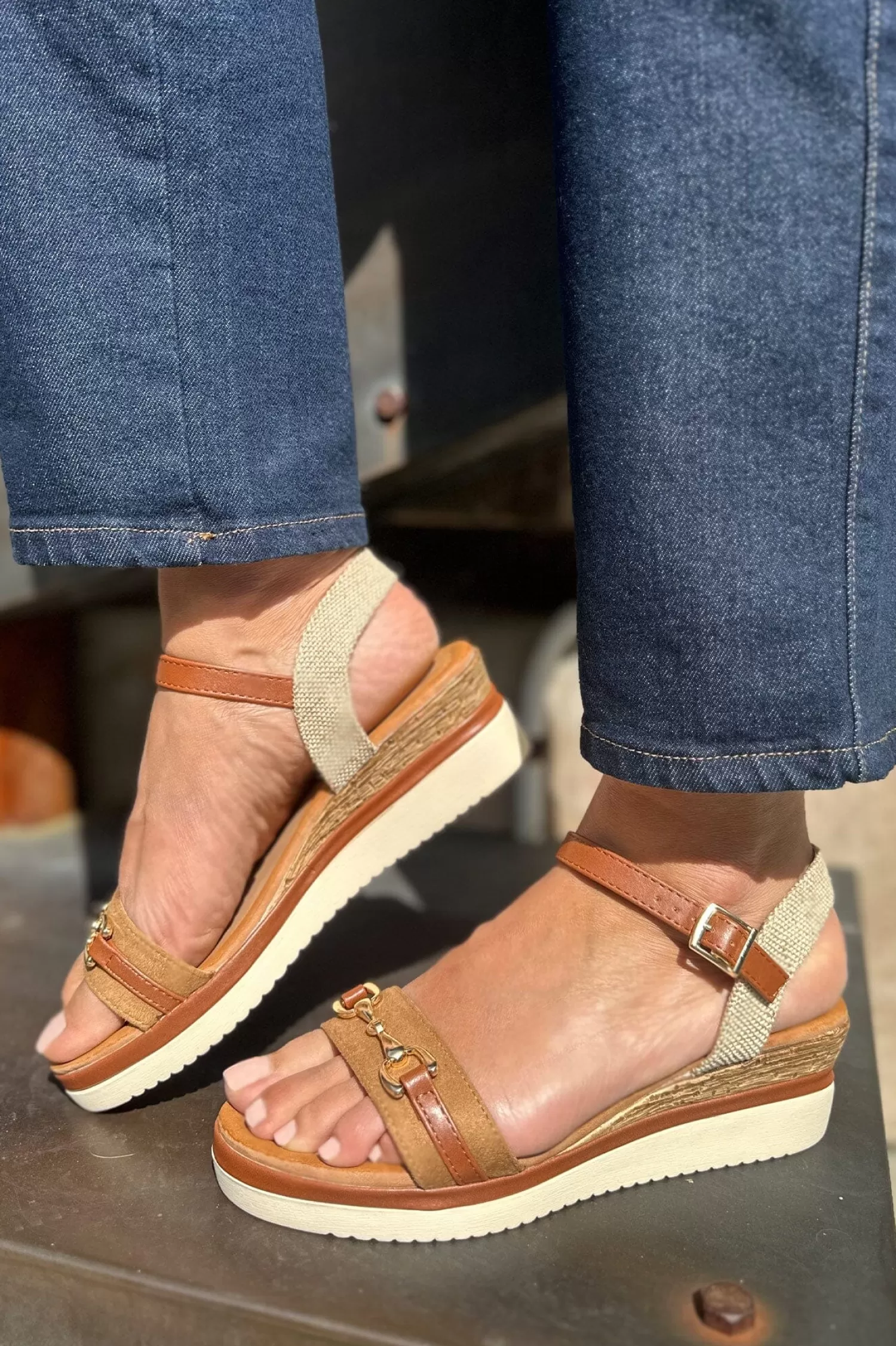 Cheap Kassandra Wedges Tan Heels And Wedges