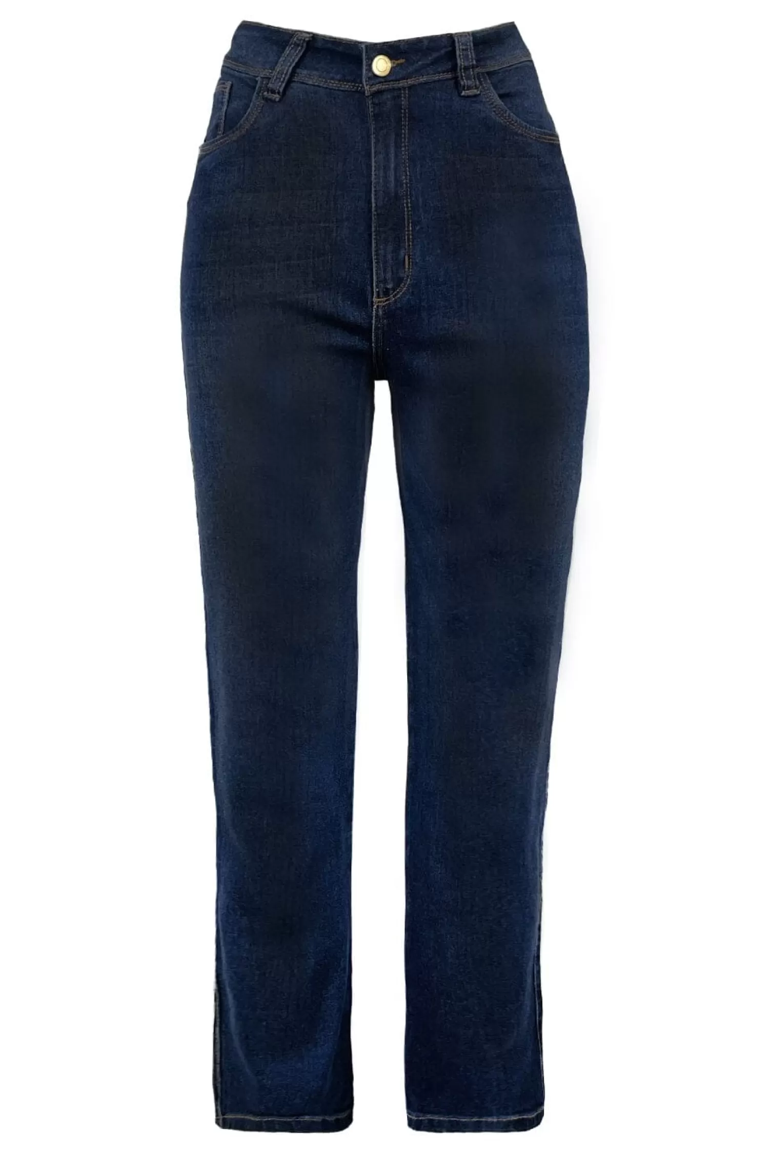 Best Sale Katya Jeans Dark Denim Blue High Rise Jeans