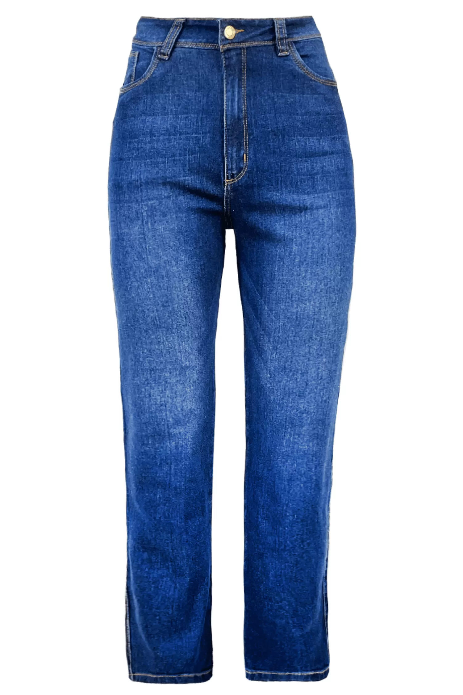 Discount Katya Jeans Denim Blue High Rise Jeans