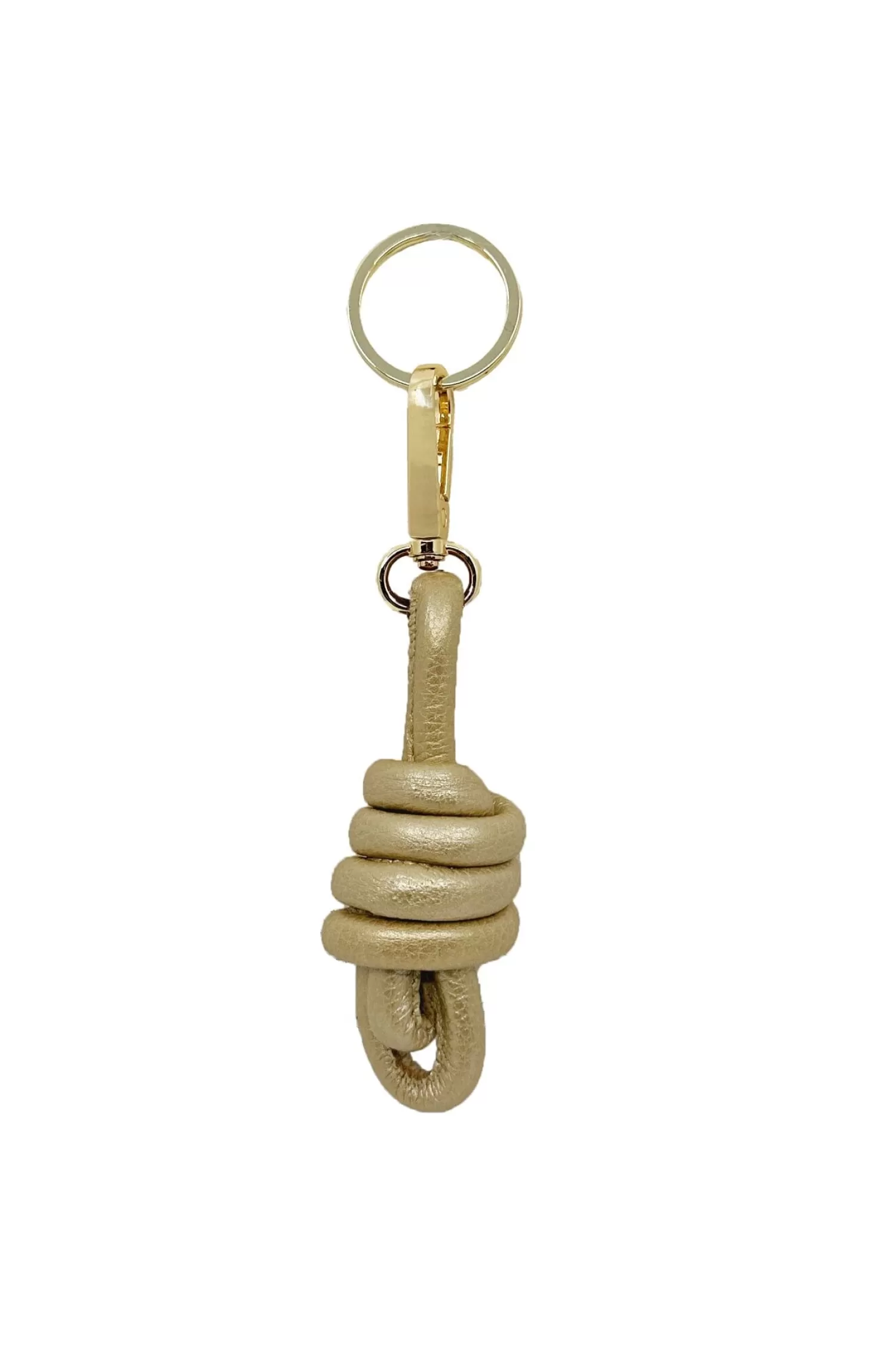 Discount Knot Keyring Soft Leather Gold Travel Accessories | Travel Accessories