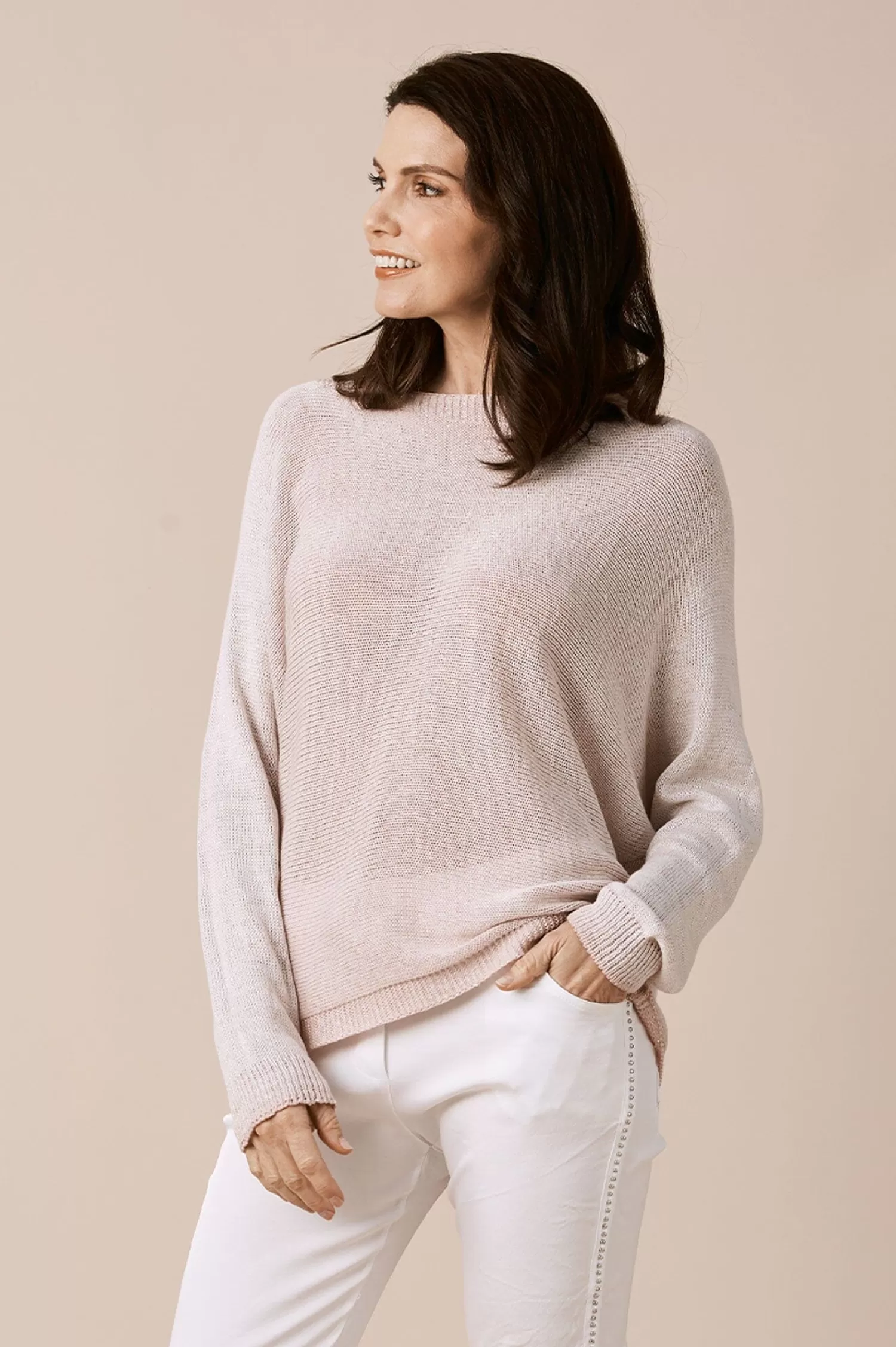 Best Sale Kyle Zipped Cardigan Blush Shimmer Knitwear