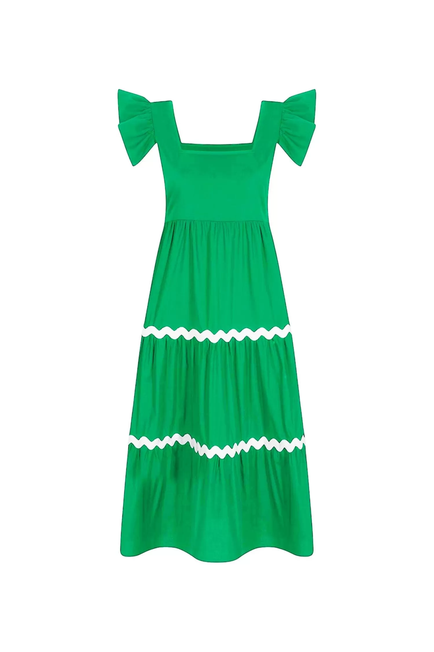 Online Laryssa Dress Emerald Short Sleeve