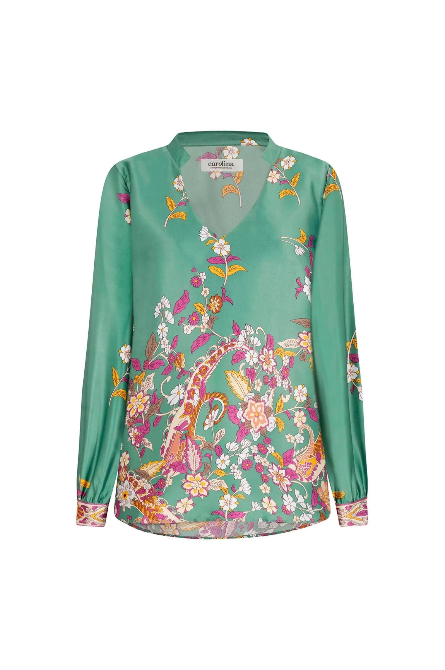 Discount Laurie Print V-Neck Long Sleeve Top Long Sleeve