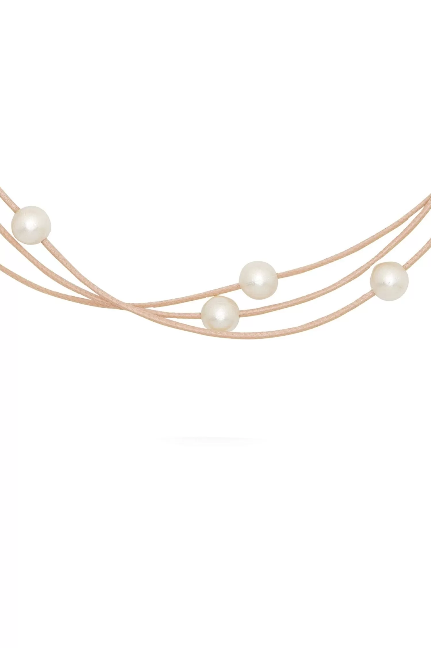 Discount Leia Pearl Necklace Beige Necklaces