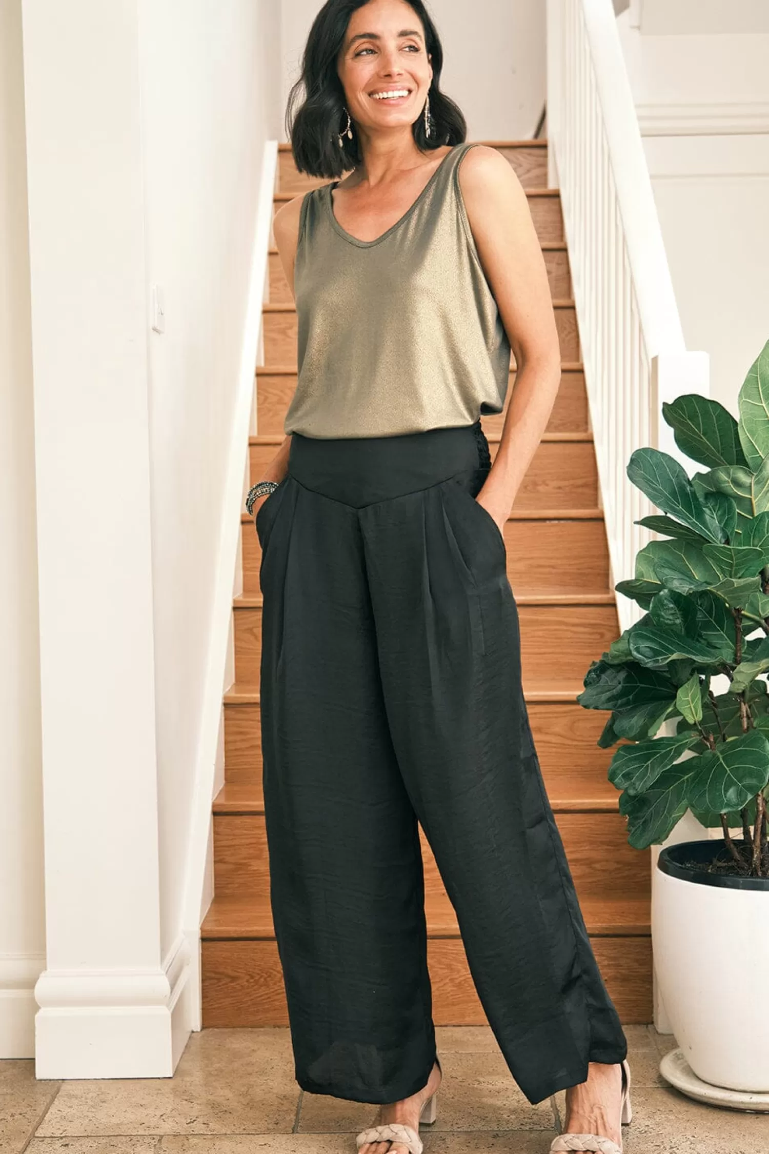 Hot Lucinda Wide Leg Pants Black Pants