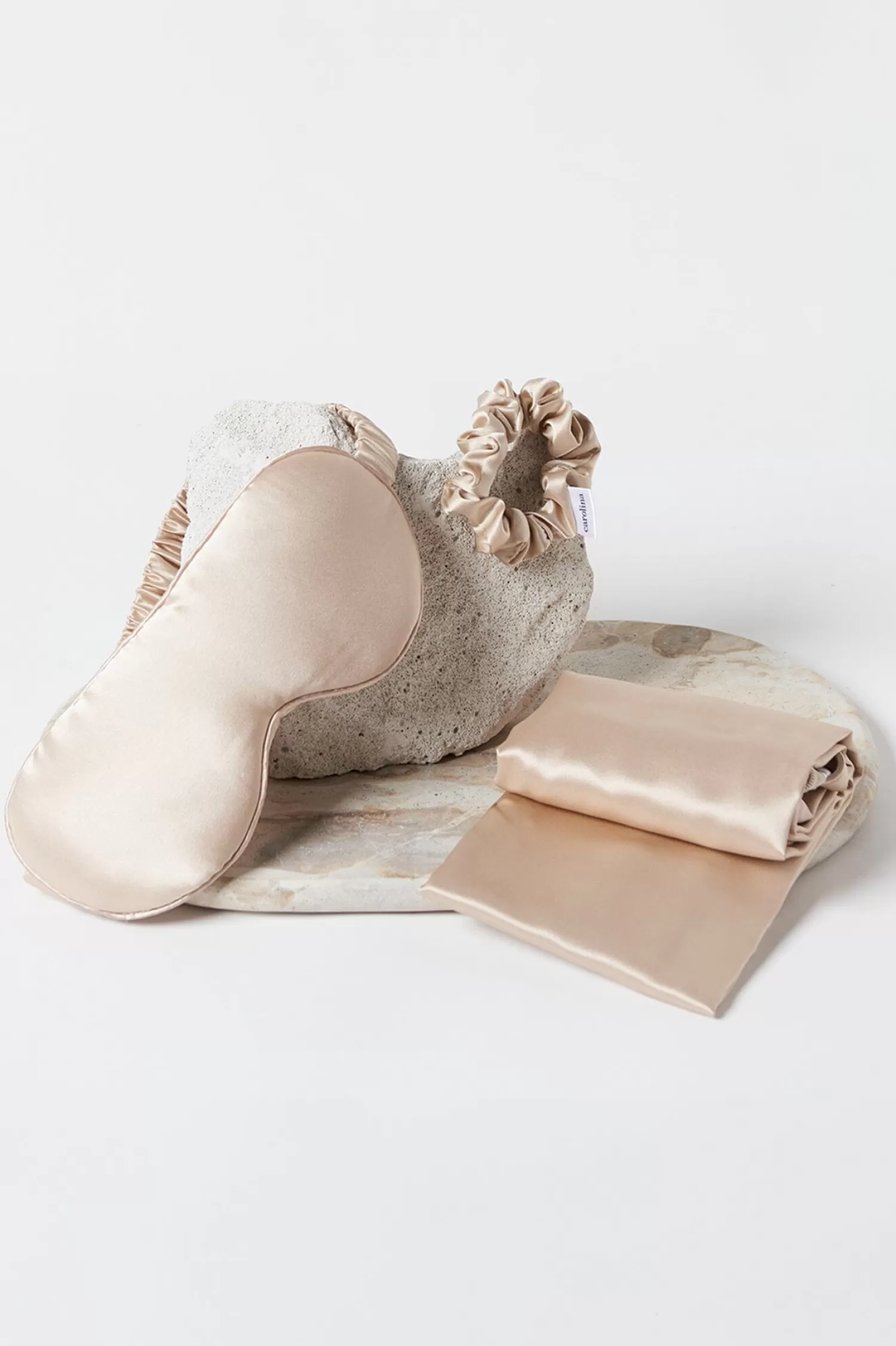 Cheap Lyla Silk Sleep Gift Set Taupe Travel Accessories