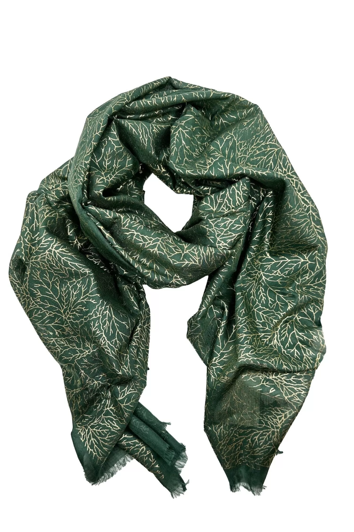 Best Sale Mabel Modal Scarf Olive and Gold Scarves