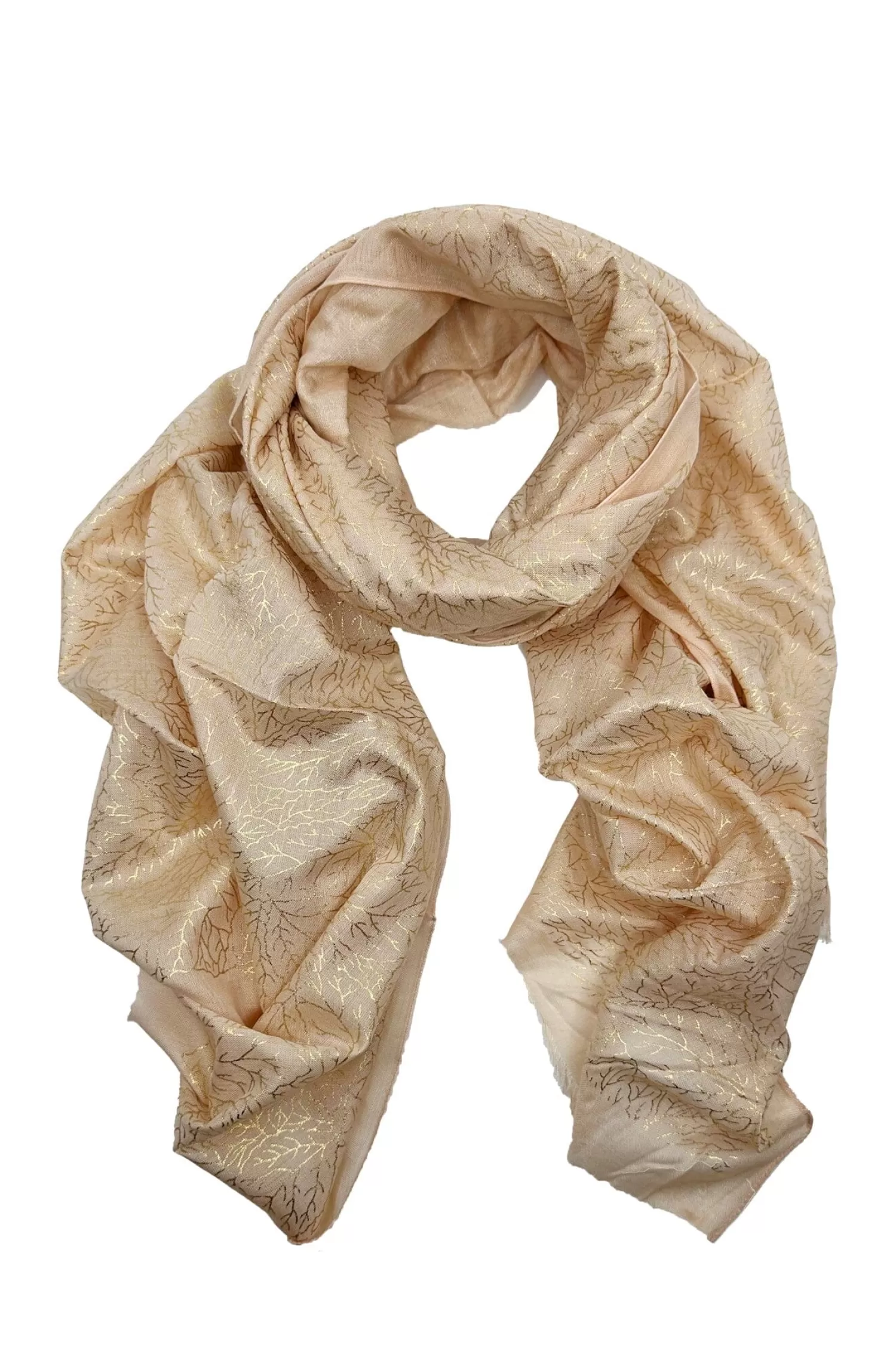 Clearance Mabel Modal Scarf Peach and Gold Scarves