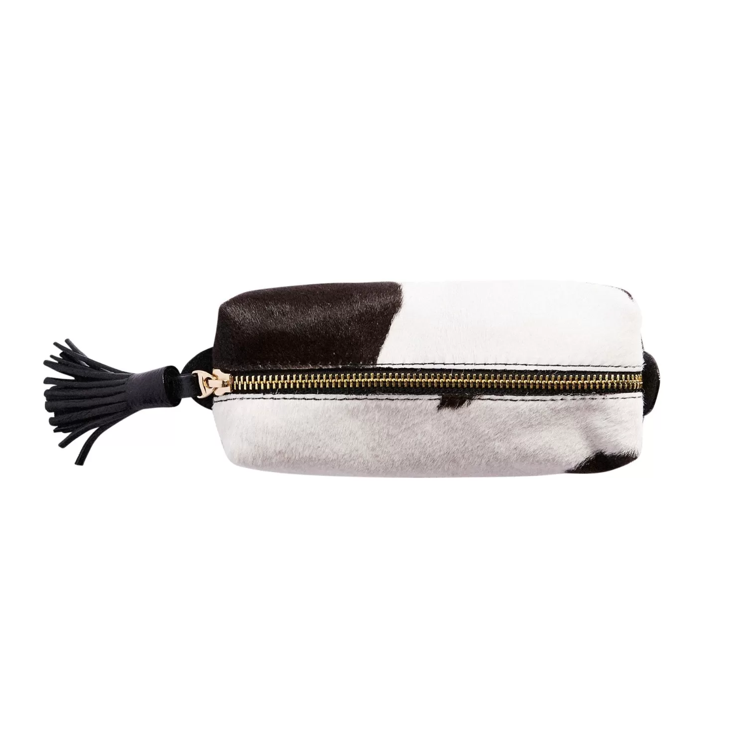 Cheap Make up Bag Black and White Cowhide Travel Accessories