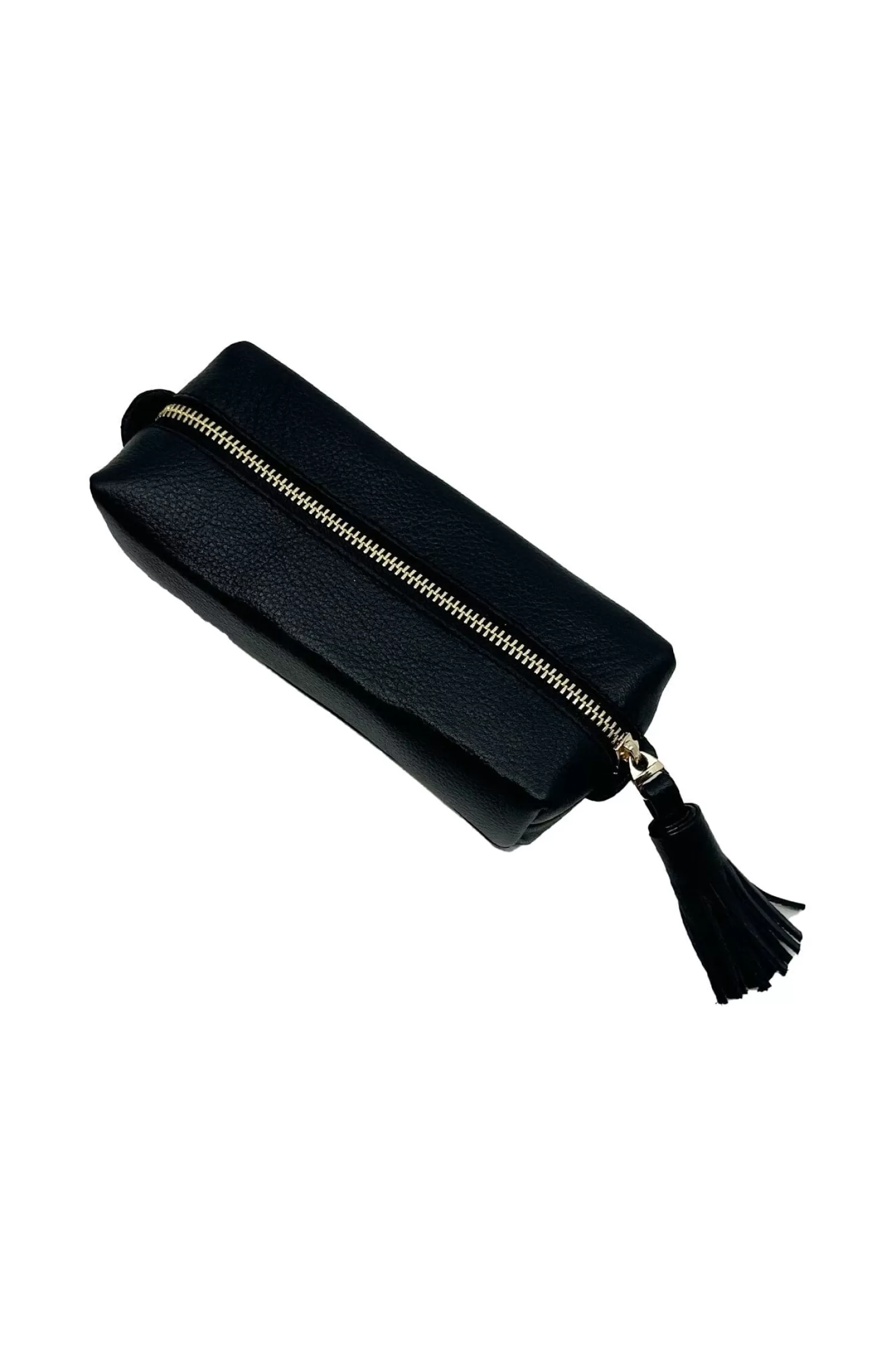 Best Sale Make up Bag Black Soft Leather Travel Accessories | Travel Accessories