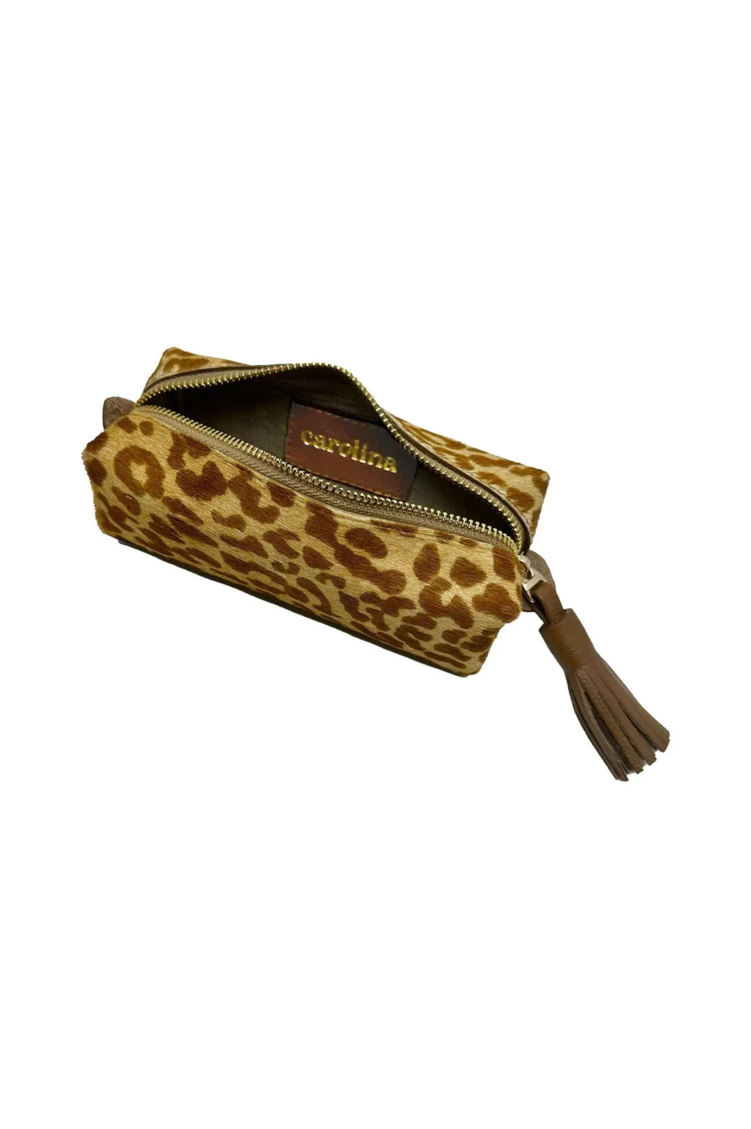 Best Sale Make up Bag Tan Leopard Cowhide Travel Accessories | Travel Accessories