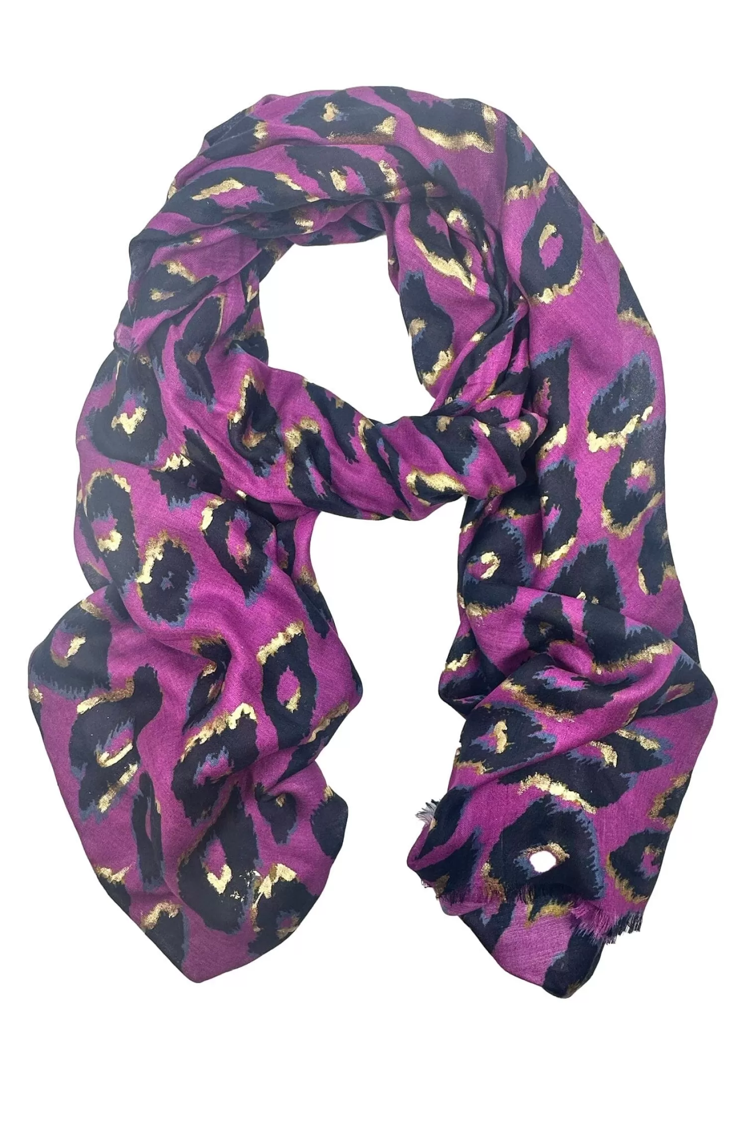 Outlet Makena Modal Scarf Magenta with Gold Scarves