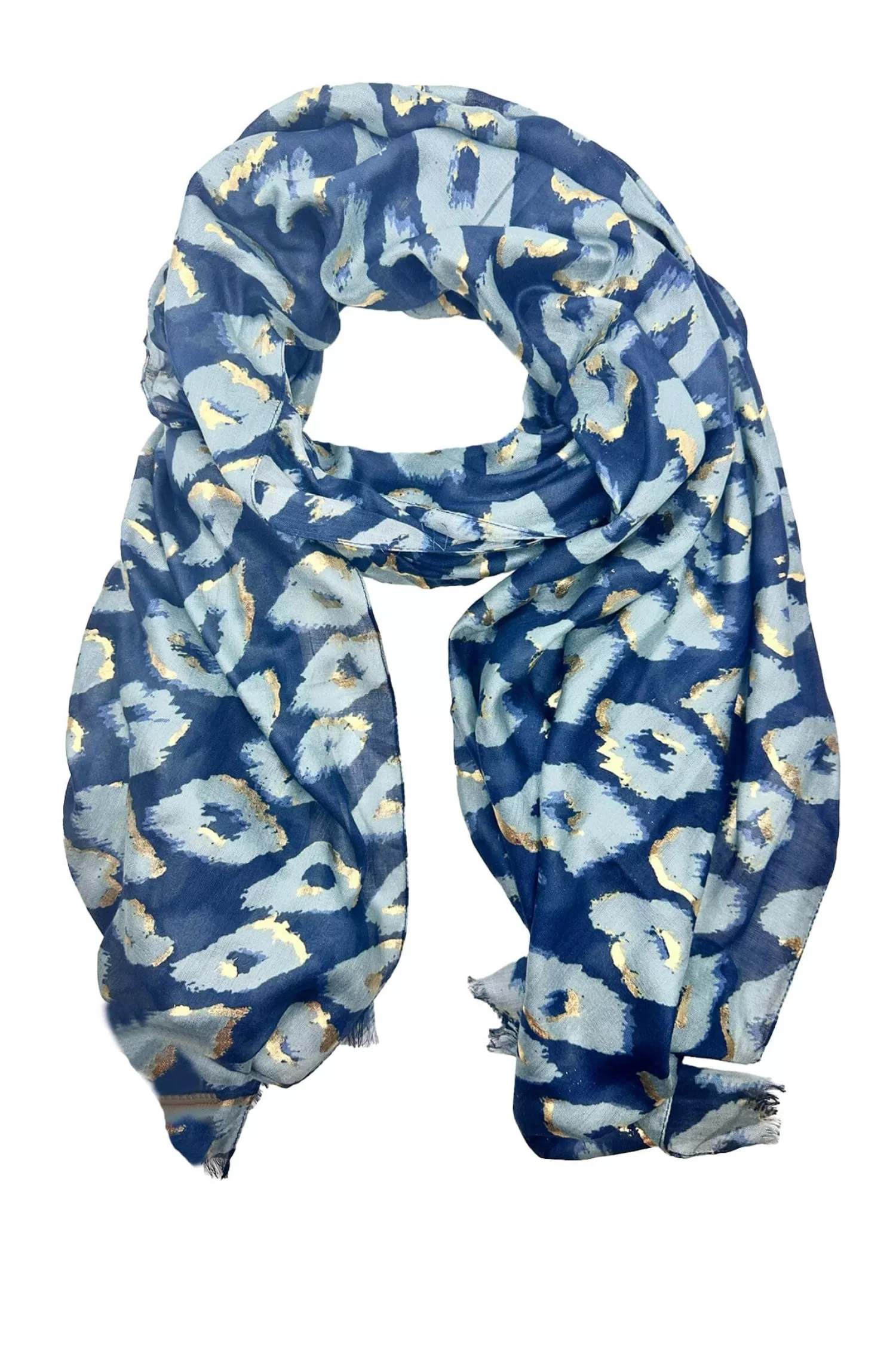 Outlet Makena Modal Scarf Navy with Gold Scarves