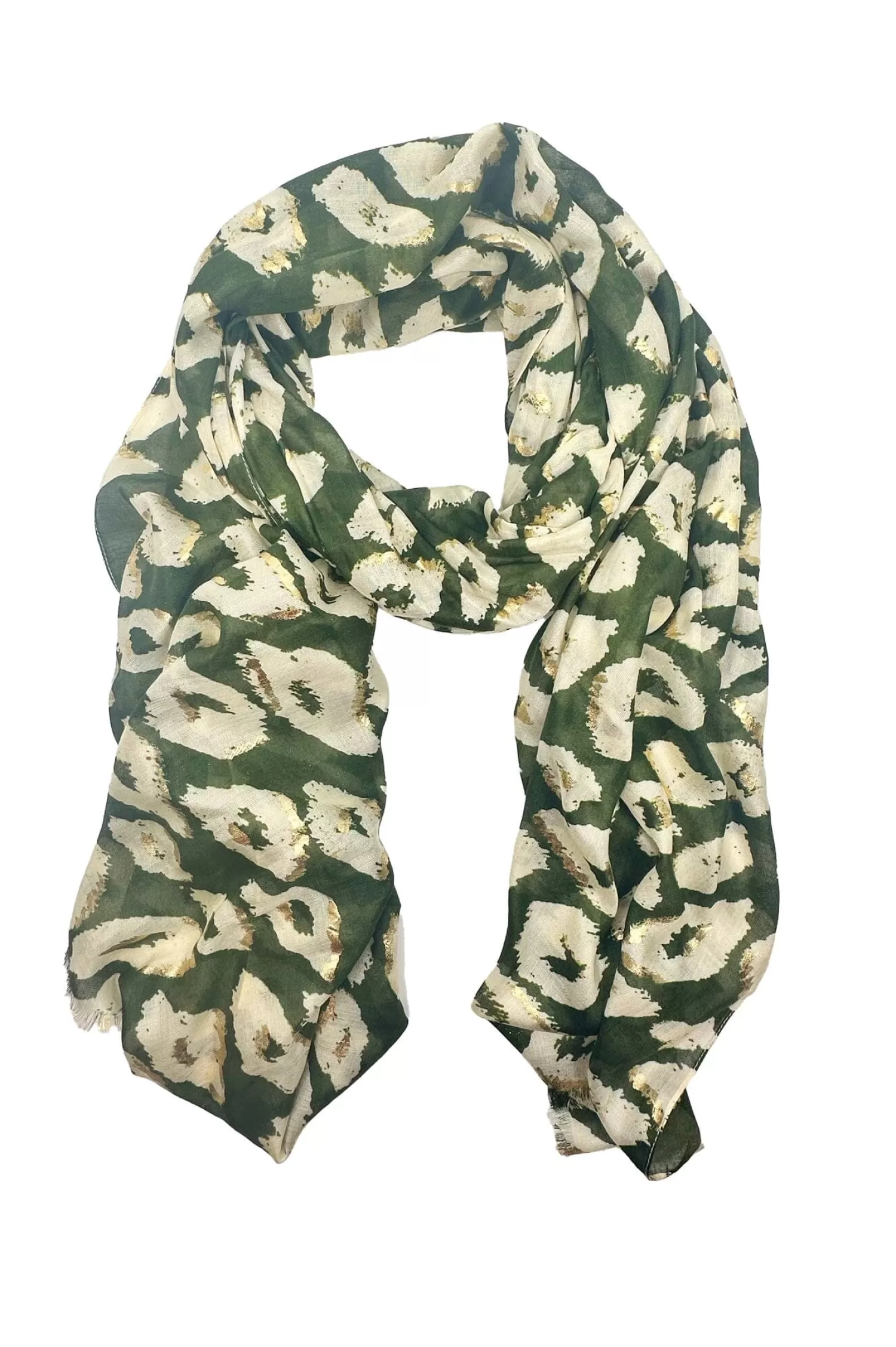 Cheap Makena Modal Scarf Olive with Gold Scarves