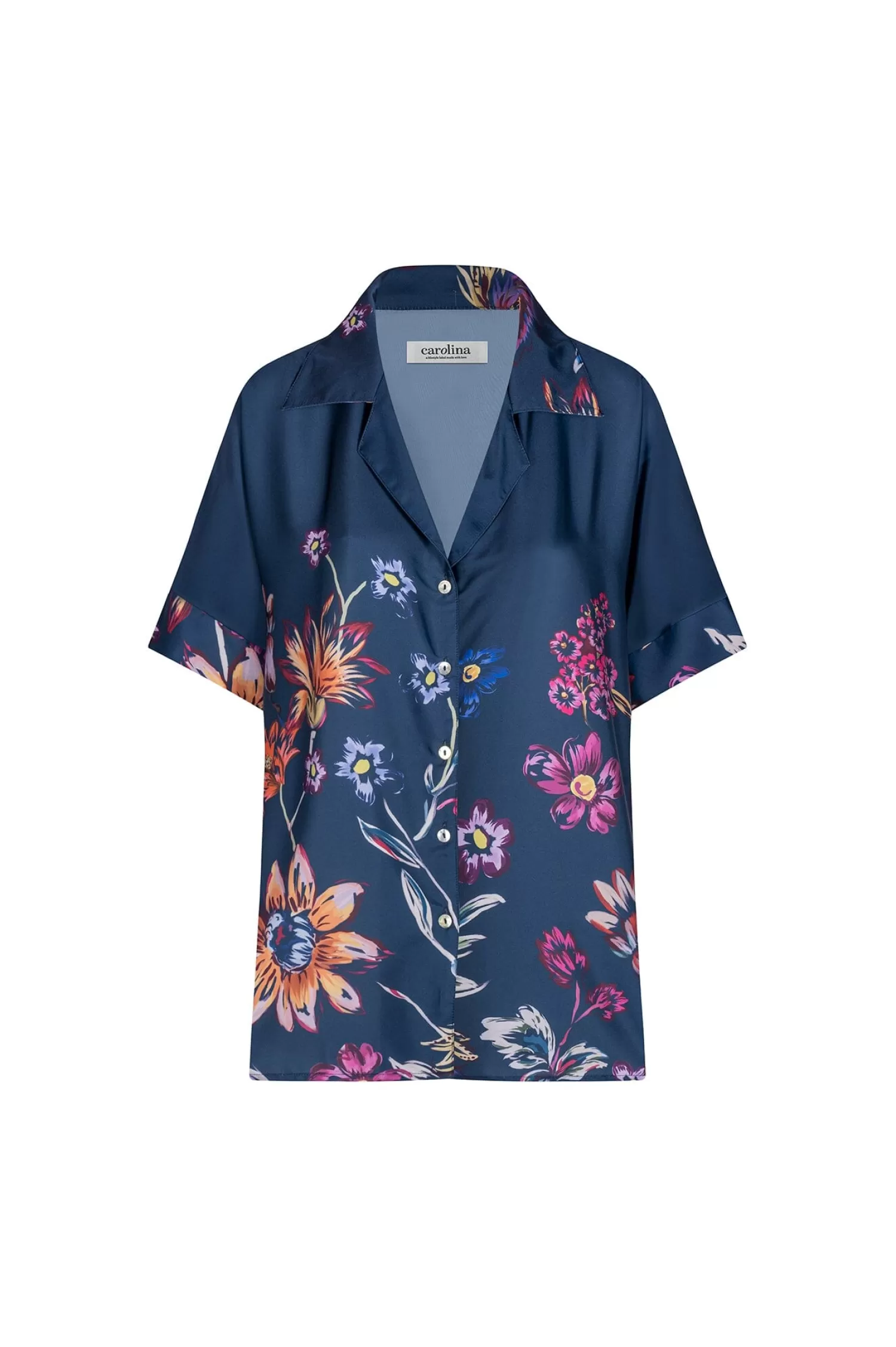 Shop Maya Floral Short Sleeve Collared Shirt Short Sleeve